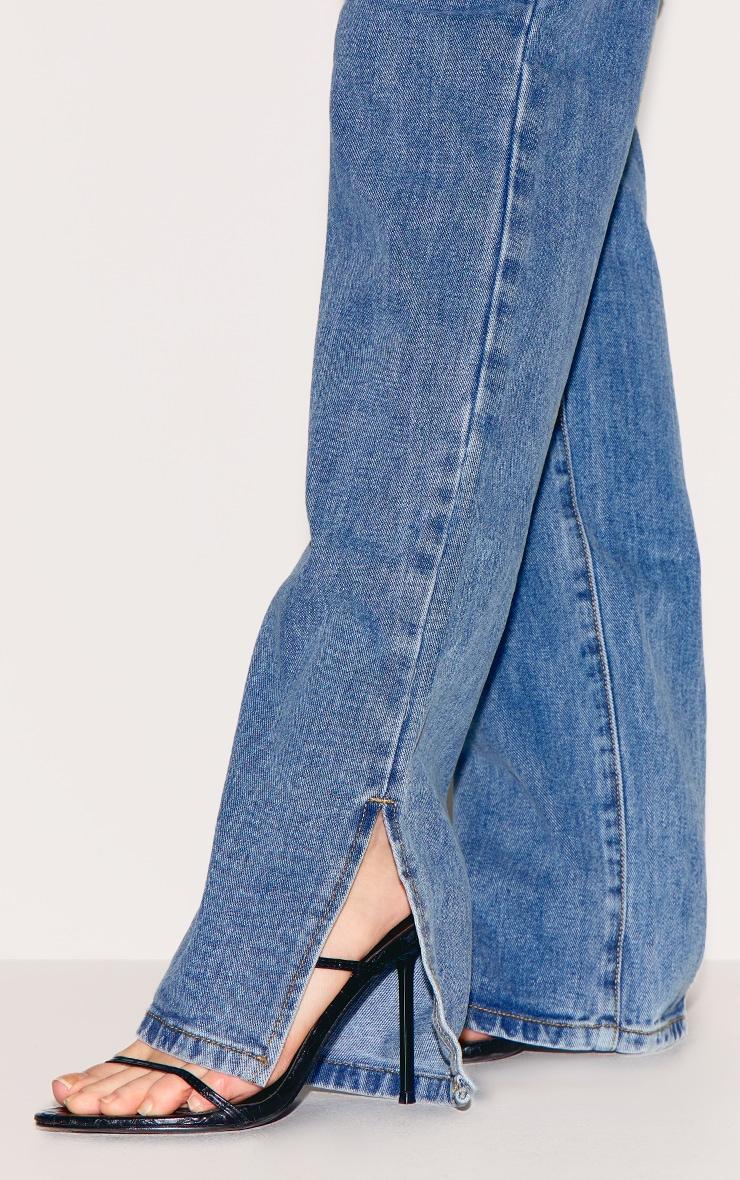 Vintage Wash Split Hem Jeans Product Image