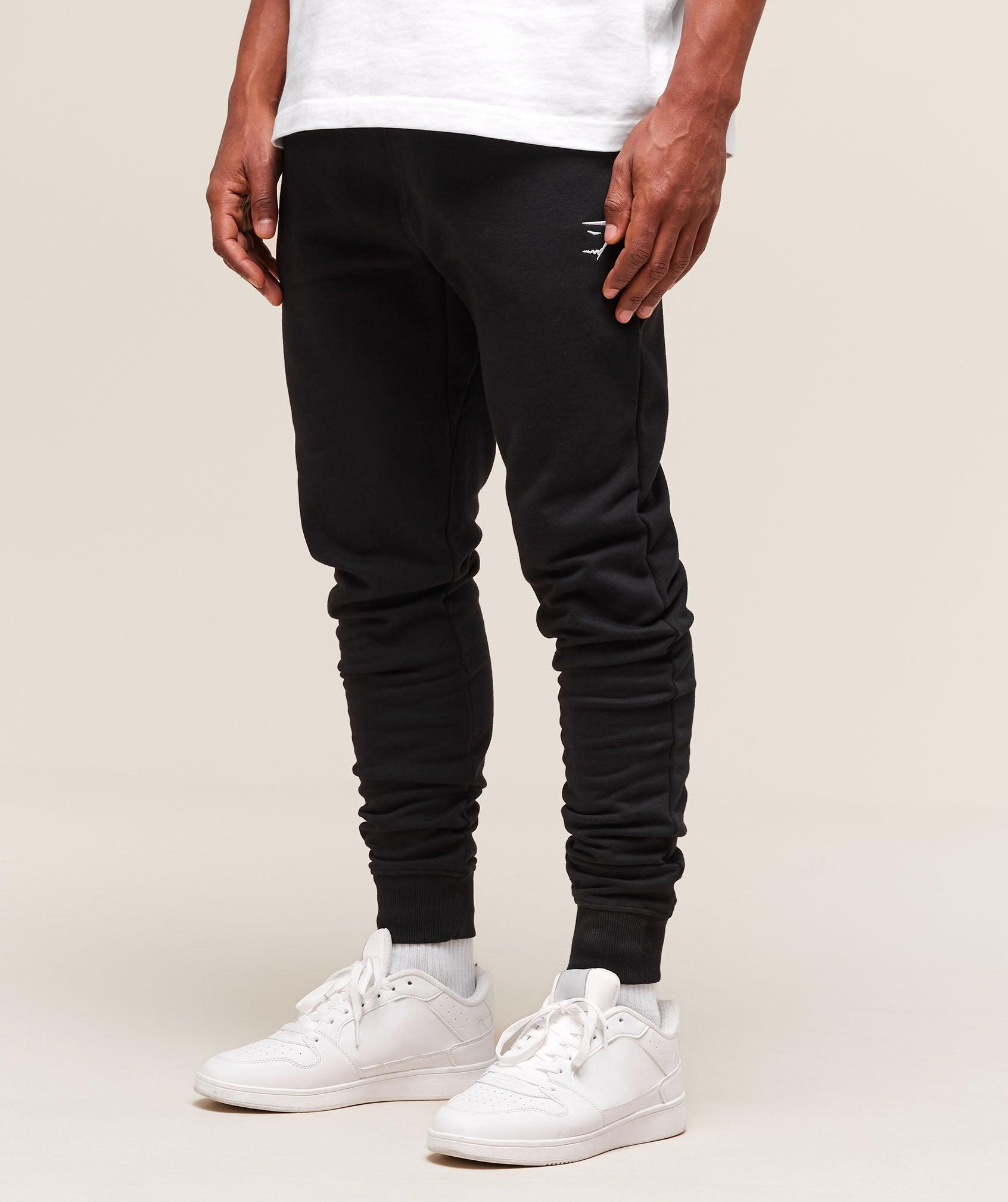 Gymshark Crest Tall Joggers - Black Male Product Image