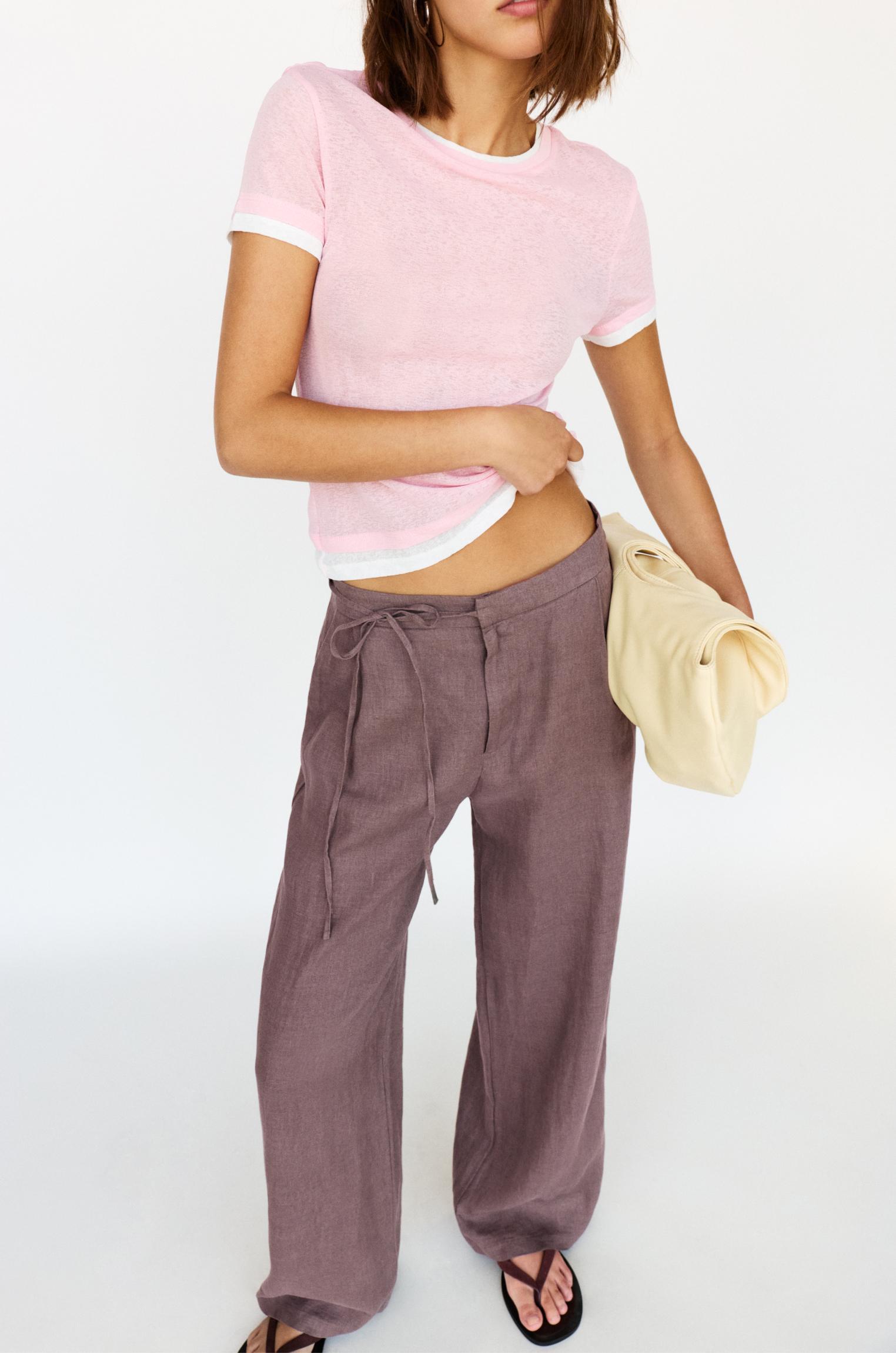 100% linen pants Product Image