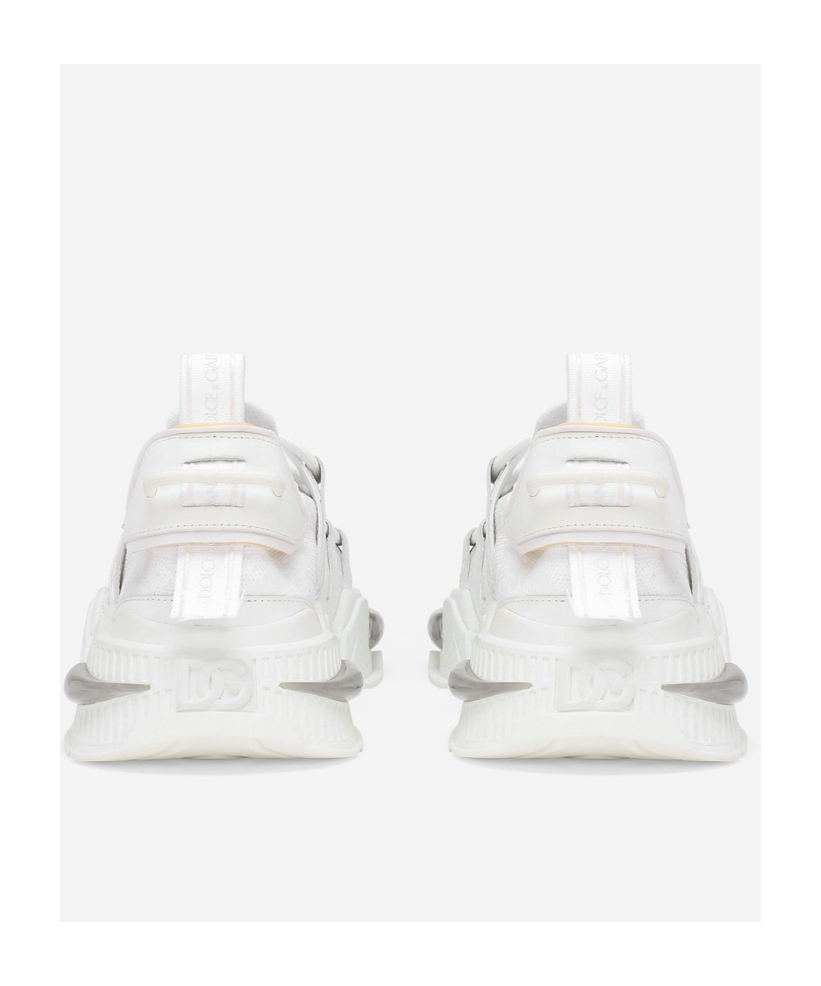 DOLCE & GABBANA White Sneakers With Modern Silhouette And Unique Lacing System Product Image