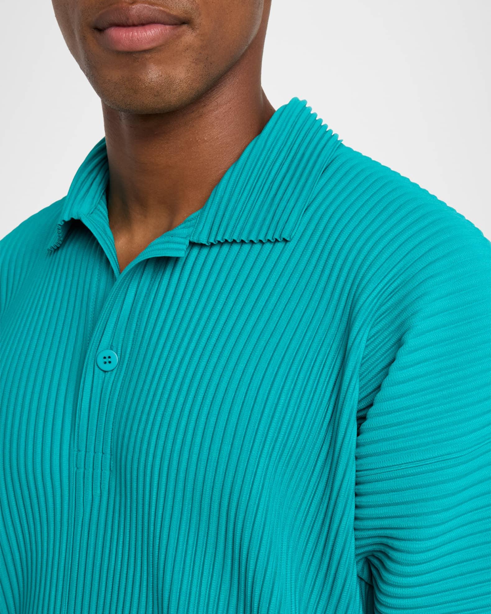 Men's Pleated Polo Shirt Product Image