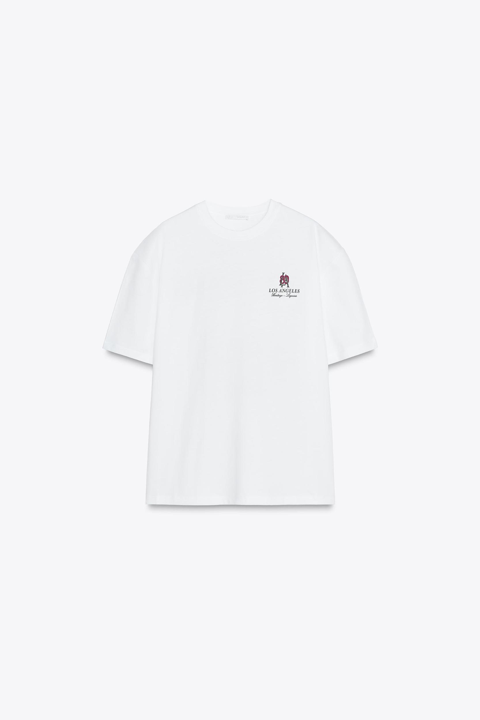 T-SHIRT WITH CONTRASTING TEXT Product Image