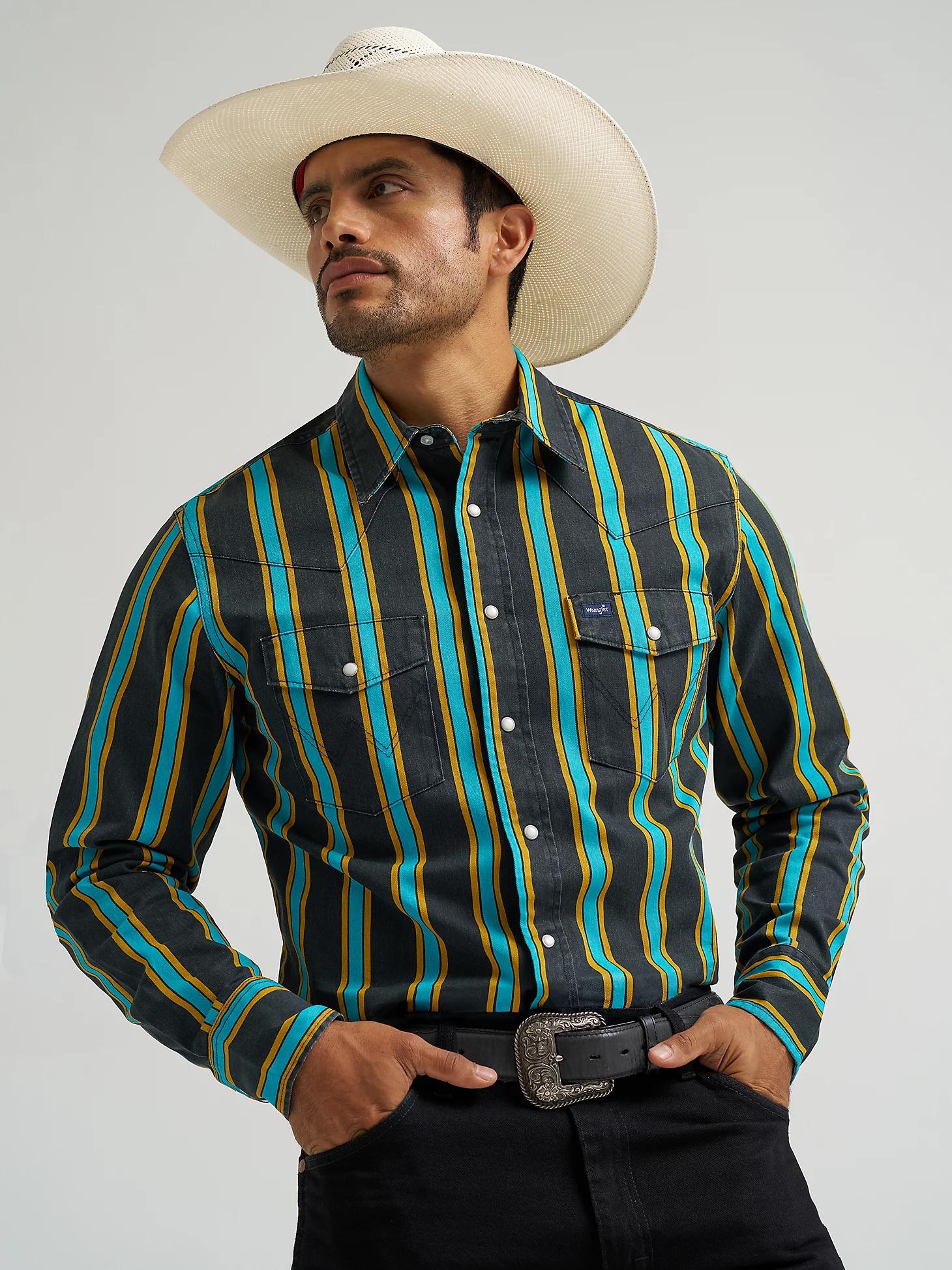 Vintage-Inspired Brushpopper Western Snap Workshirt | Men's SHIRTS | Wrangler® Product Image