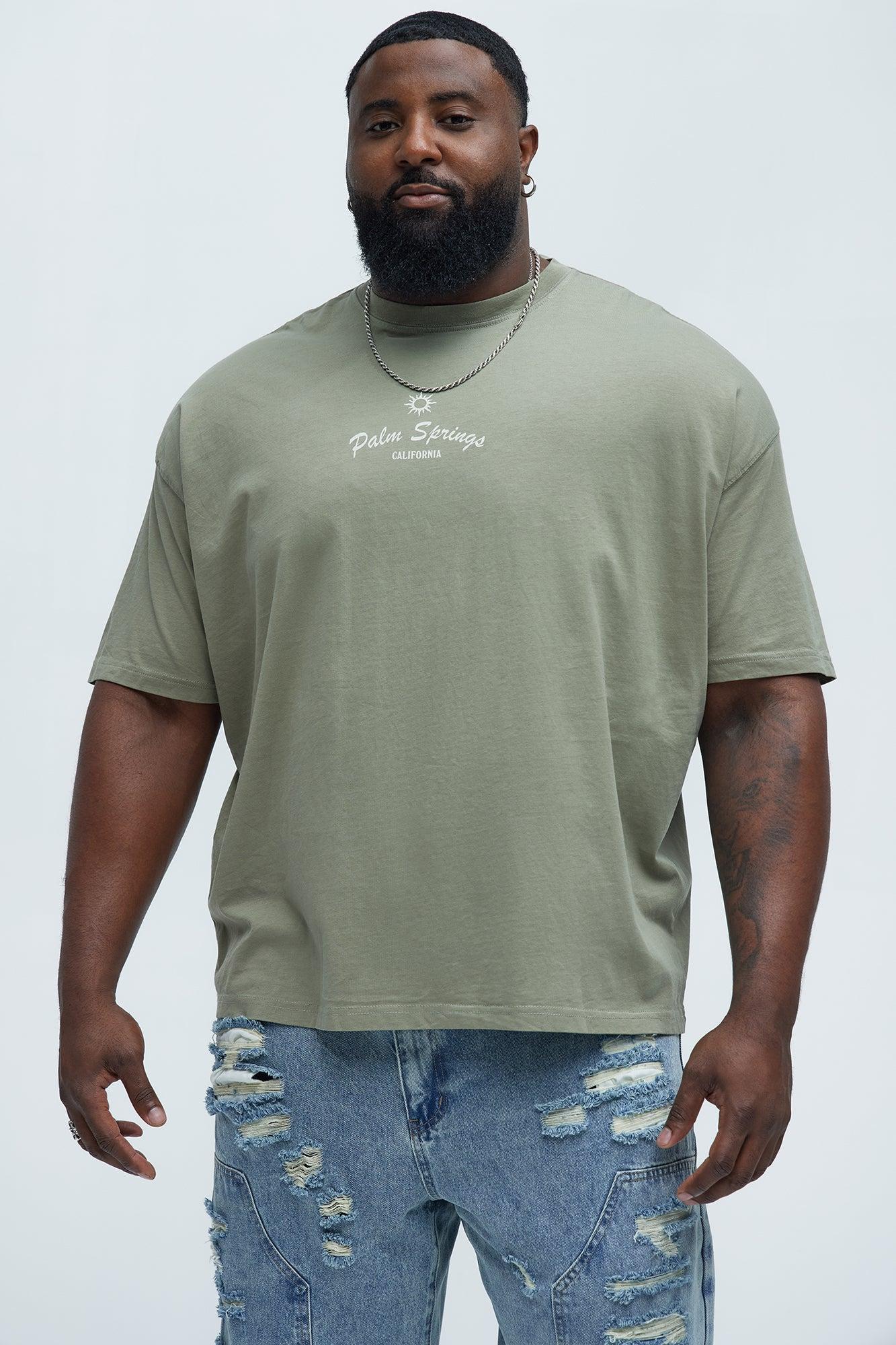 Palm Springs Get Lost Oversized Short Sleeve Tee - Olive Product Image