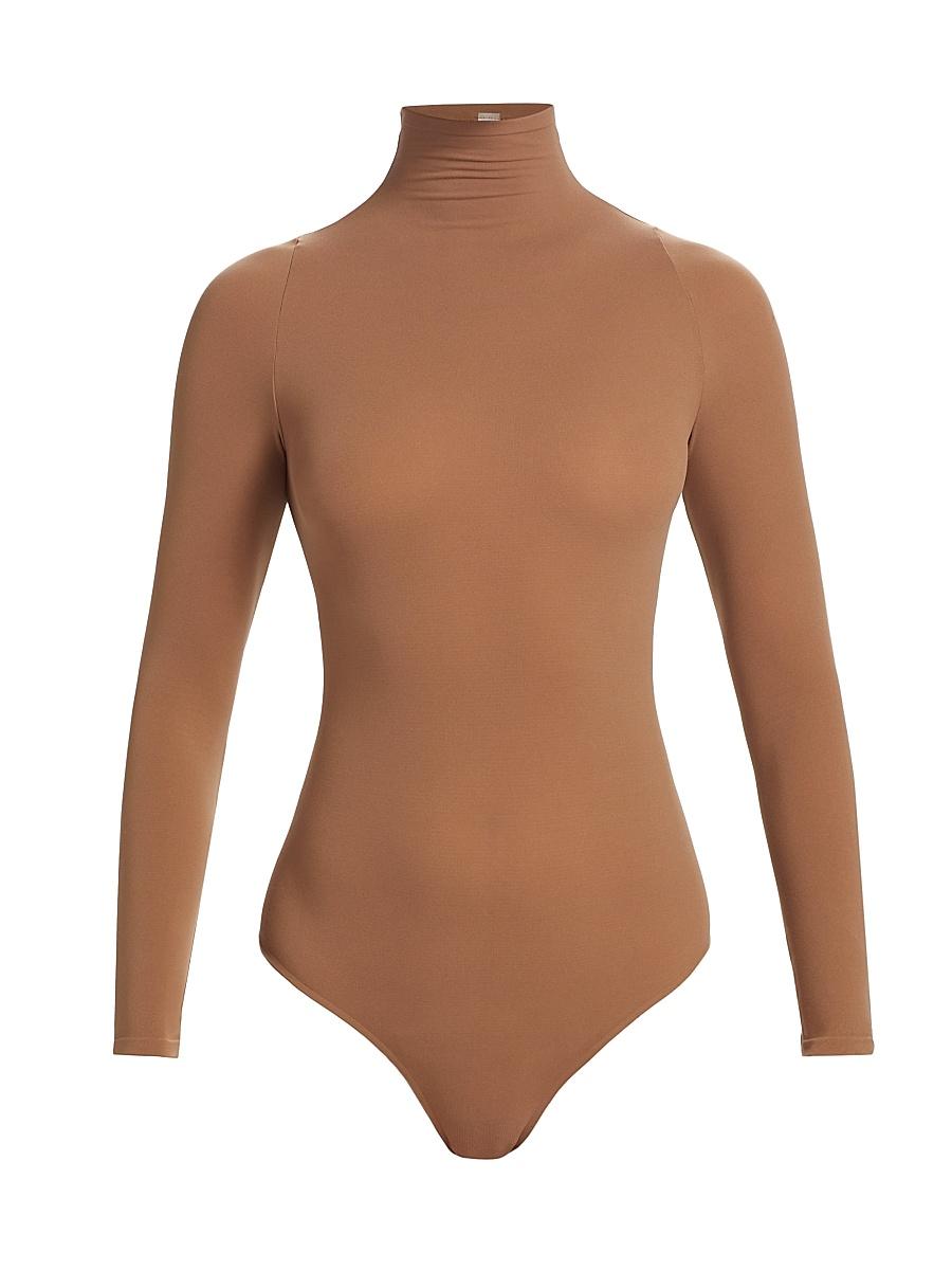 Womens Ballet Mockneck Long-Sleeve Bodysuit Product Image