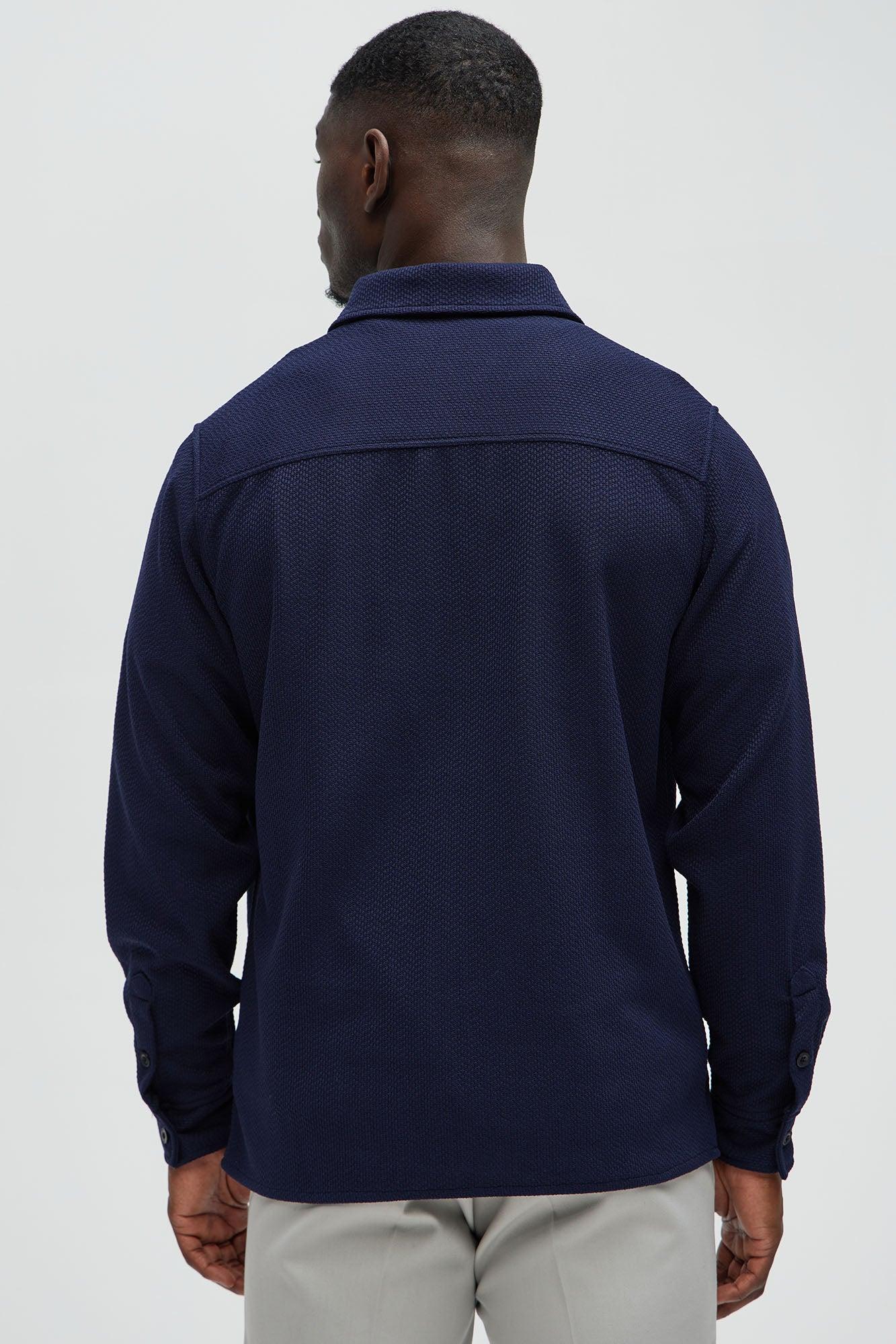 Find Here Textured Shirt - Blue Product Image