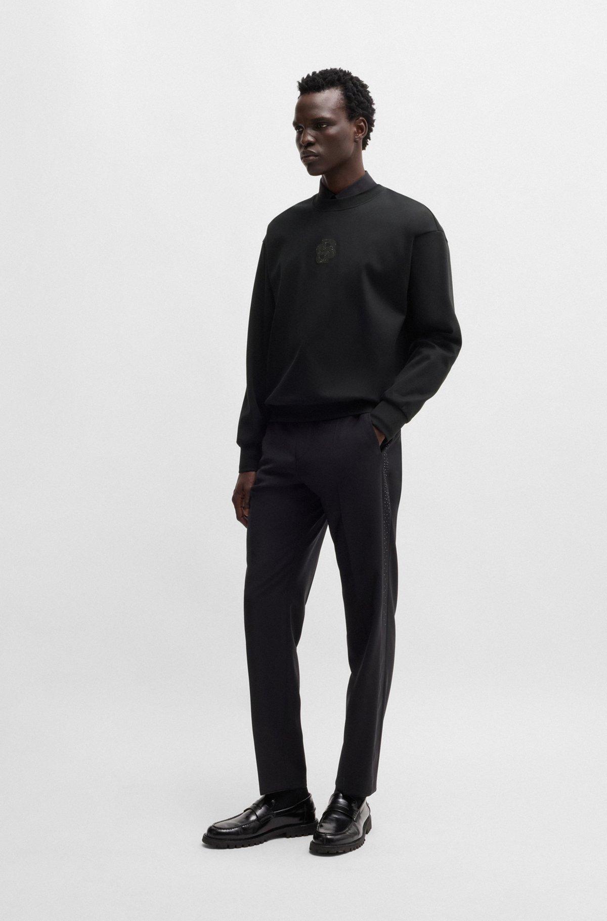 Cotton sweatshirt in relaxed fit with Double B monogram Product Image