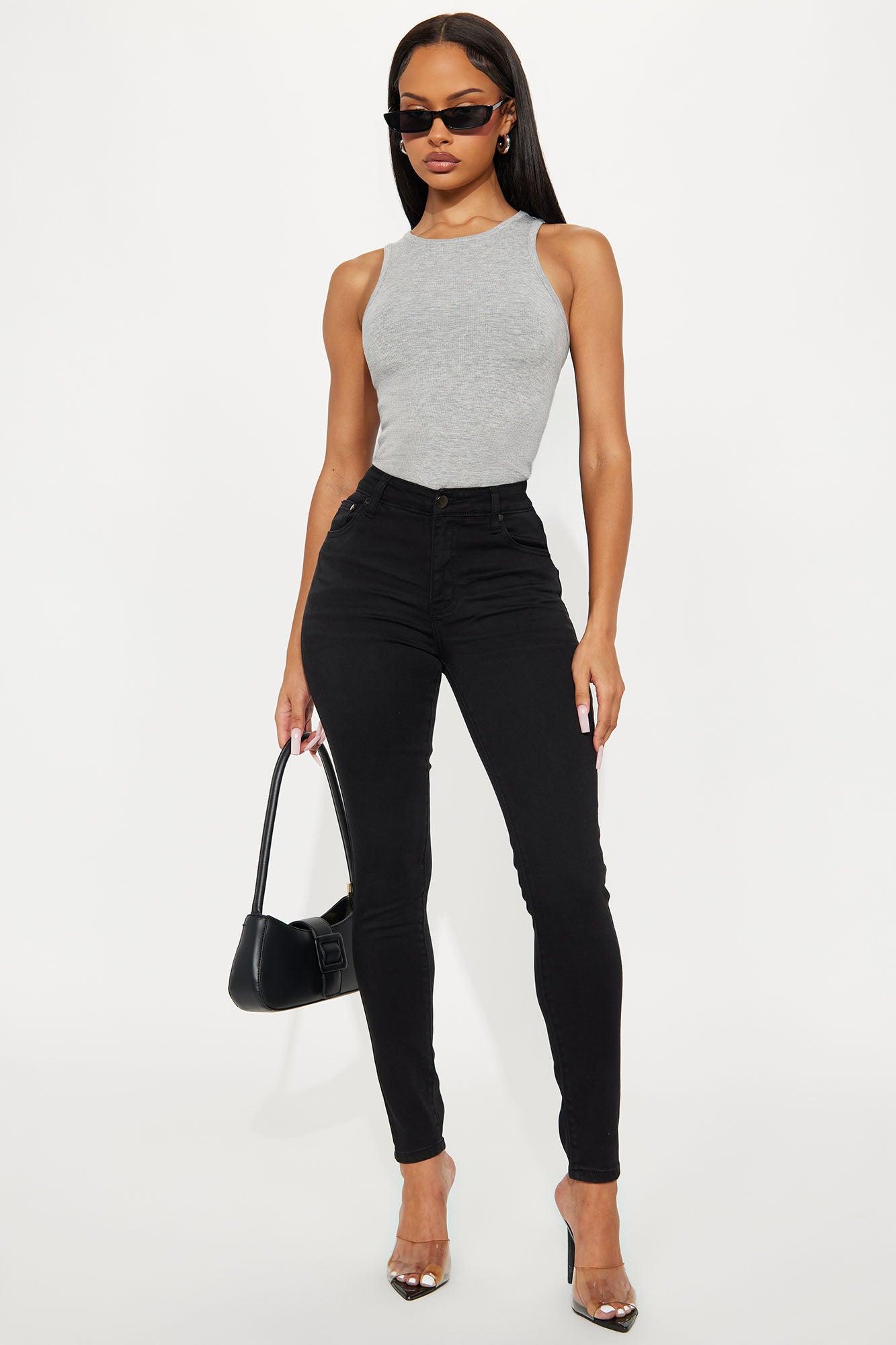 Classic Premium Mid Rise Skinny Jeans - Black Female Product Image