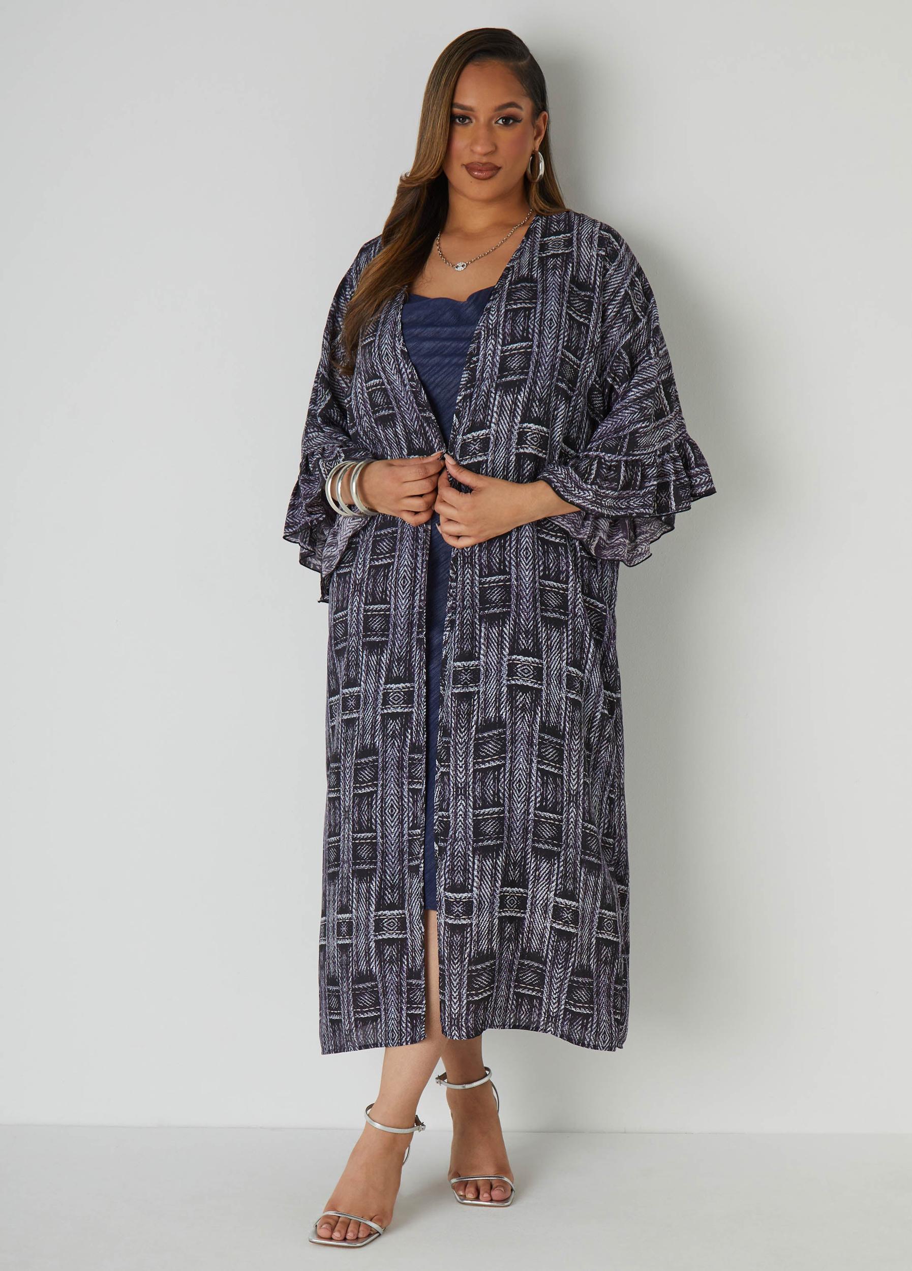 Printed Ruffled Duster Product Image