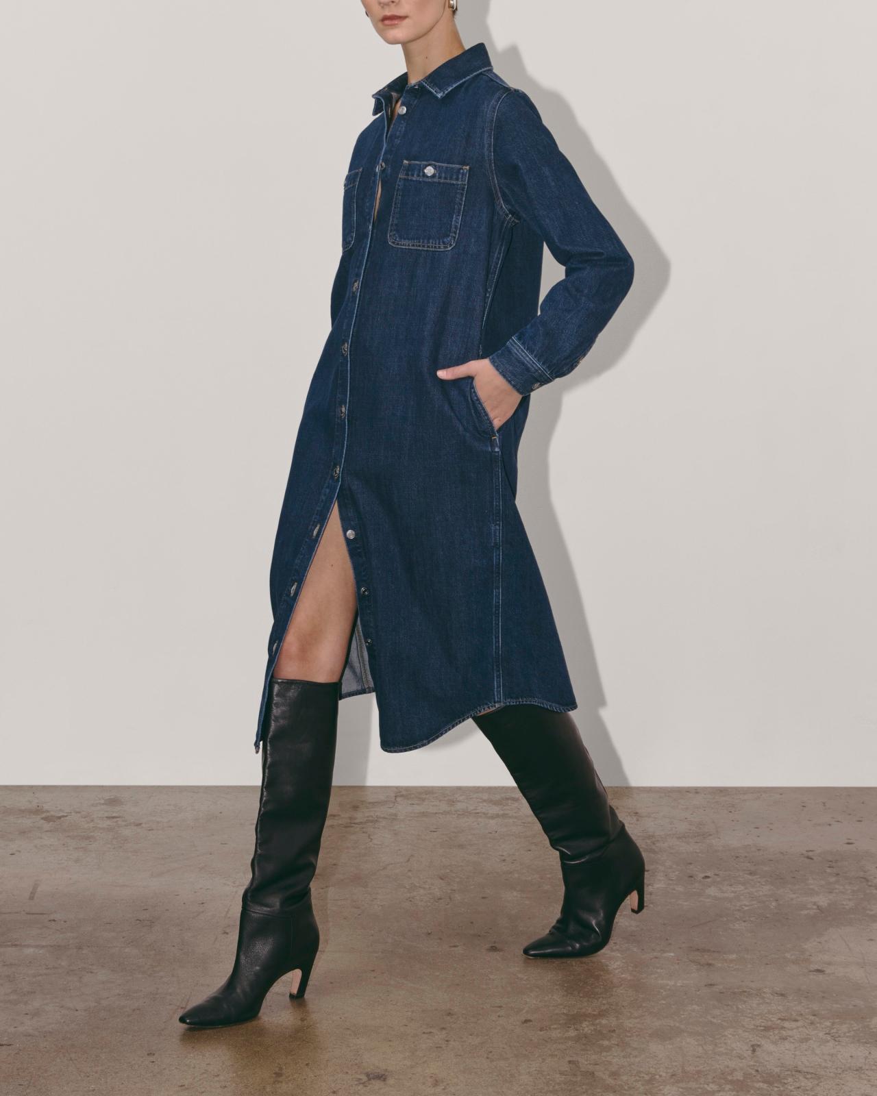 The Denim Shirtdress Product Image