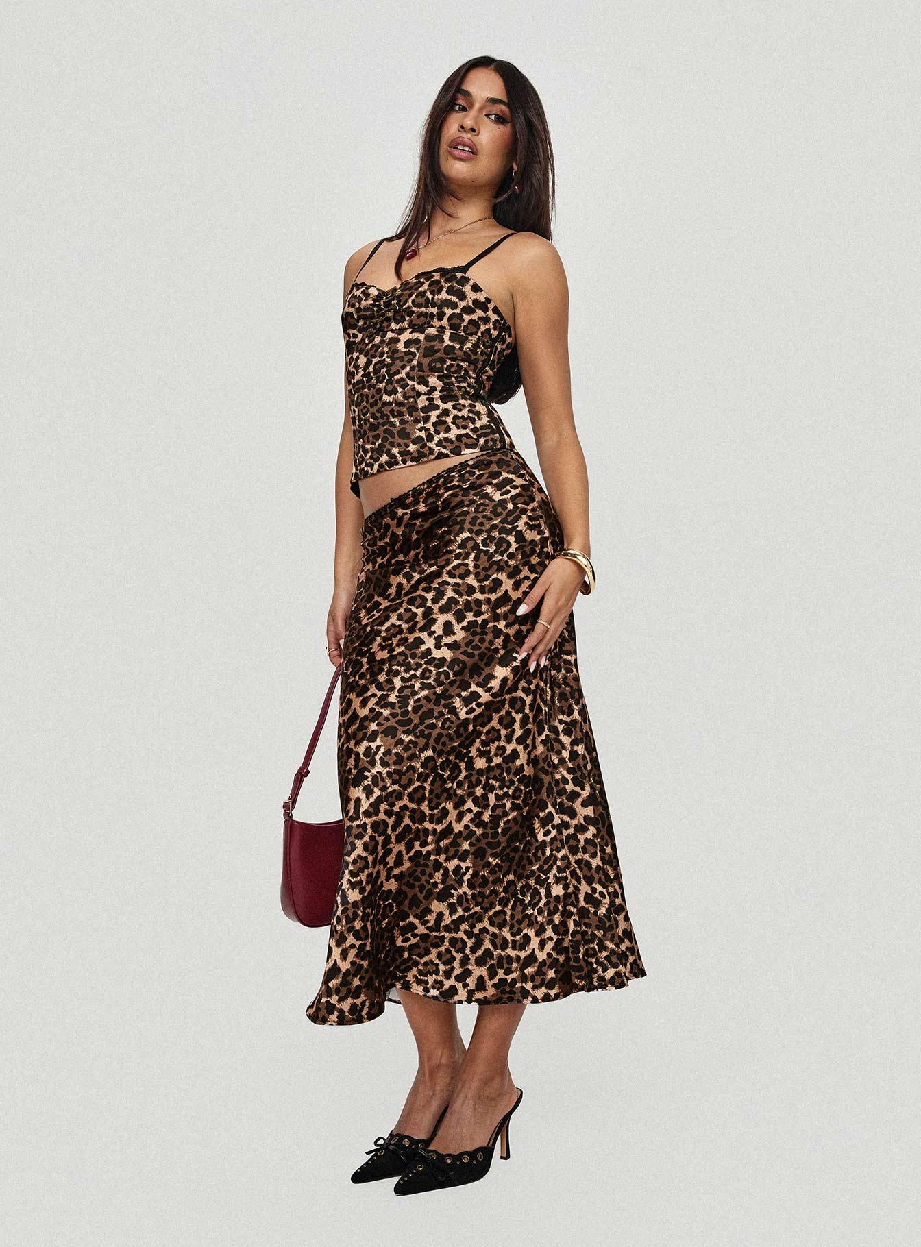 Enigmatic Maxi Skirt Leopard Product Image