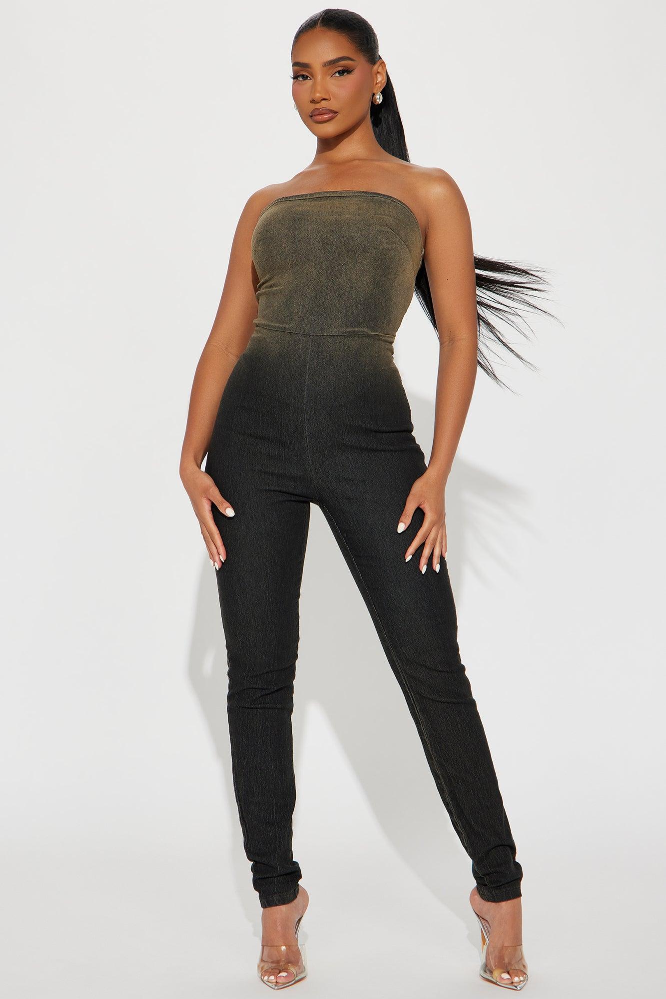 Lian Denim Jumpsuit - Black Wash Product Image