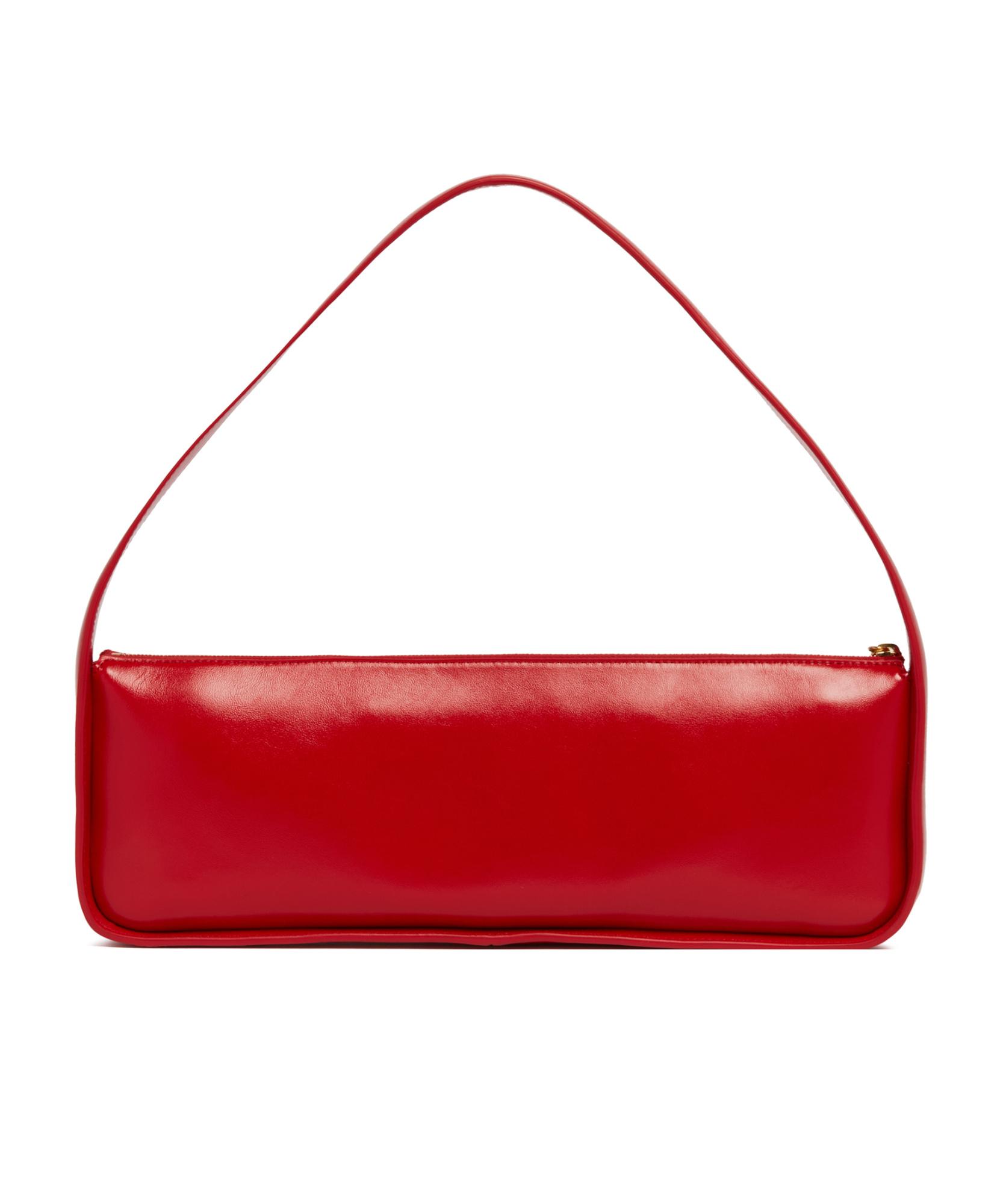 KHAITE Lori Crackle Patent Leather Shoulder Bag In Red Product Image