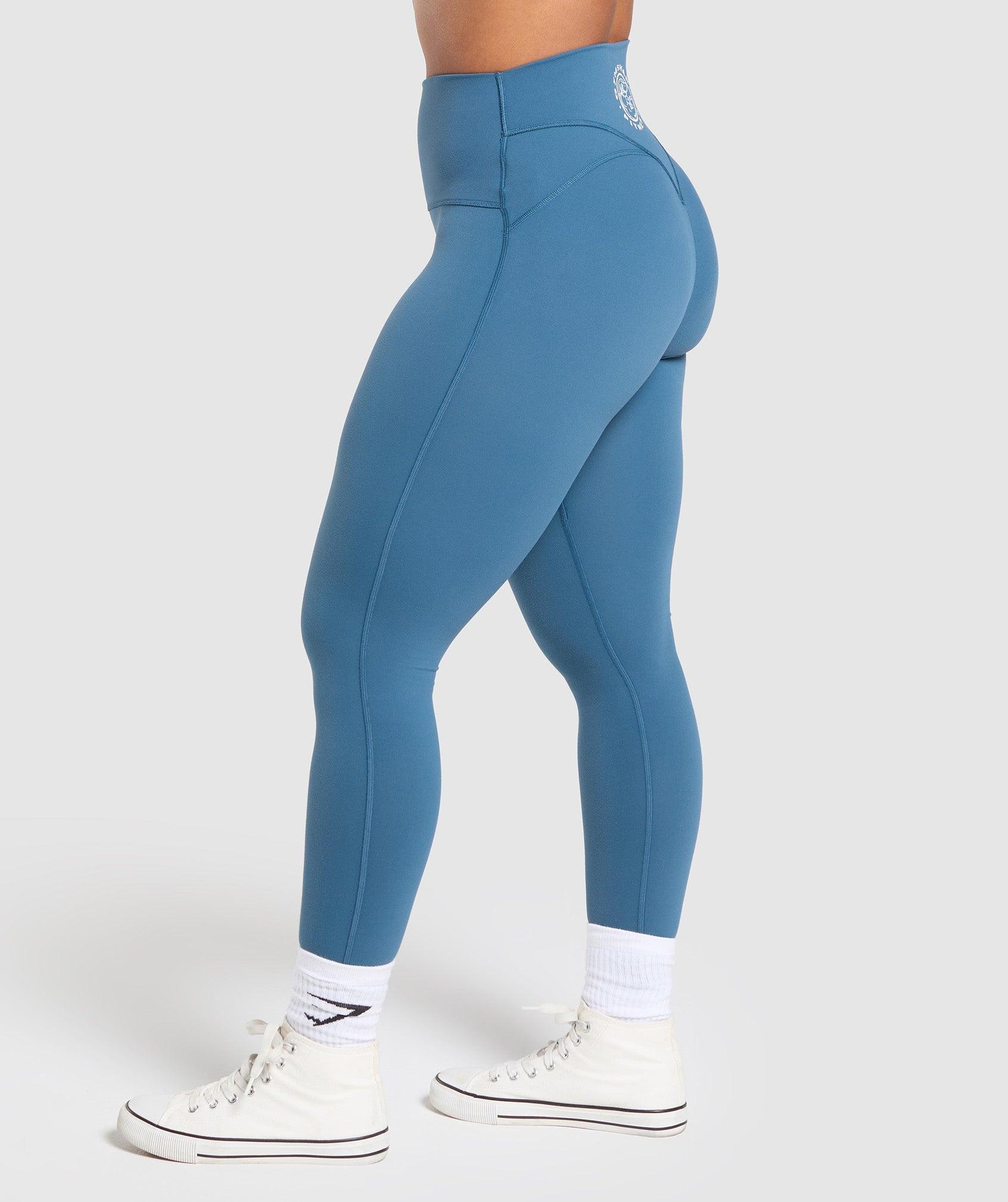 Gymshark Legacy Logo Leggings - Success Blue Female Product Image