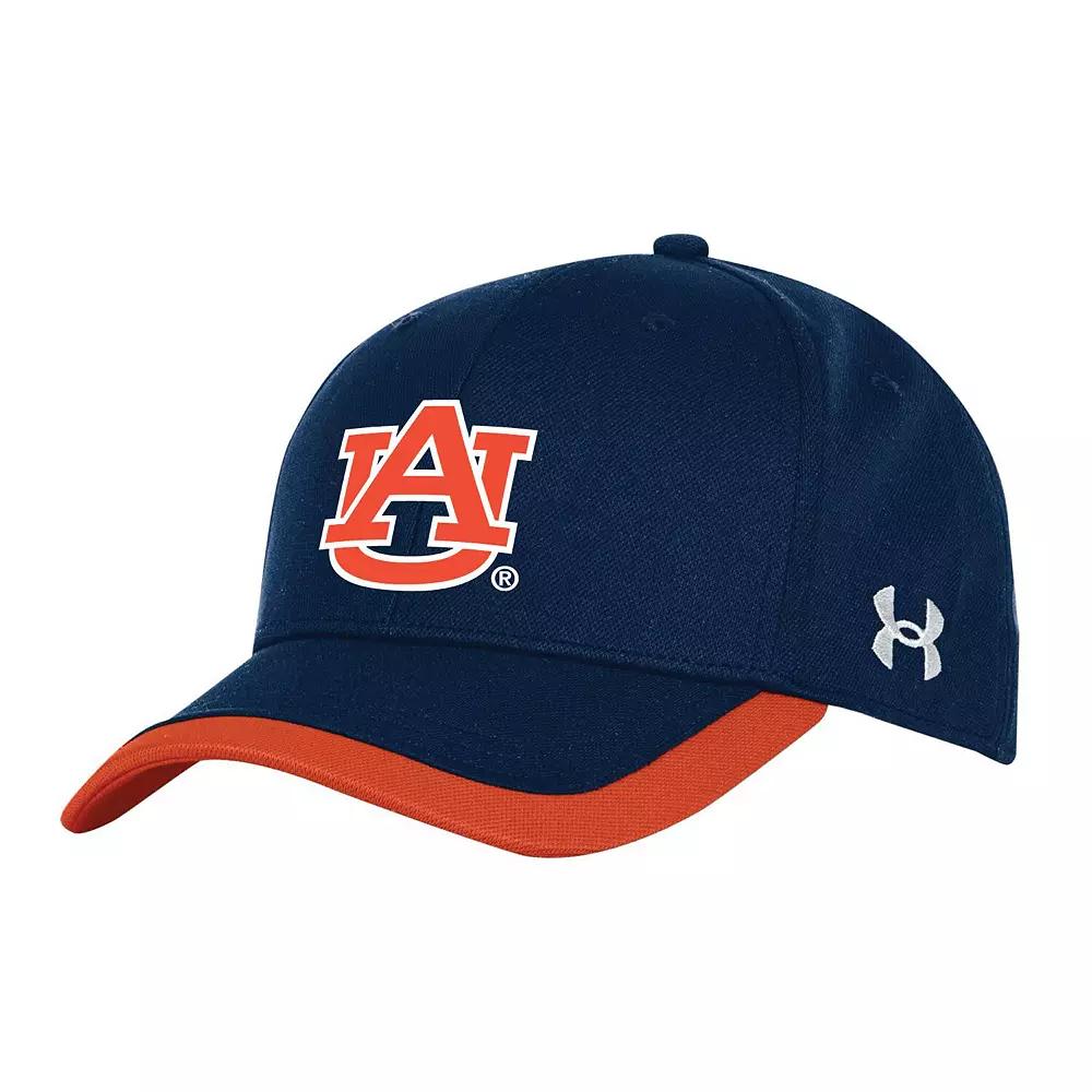 Men's Under Armour  Navy Auburn Tigers Sideline Blitzing Accent Flex Hat, Size: Small/Medium, Blue Product Image