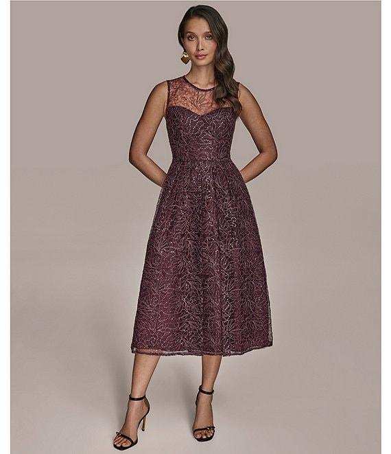 Donna Karan Embellished Sequin Midi Dress Product Image