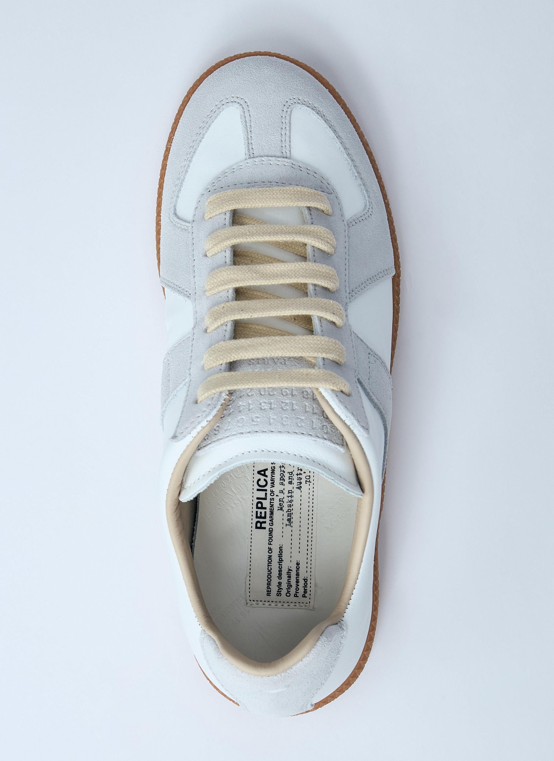 MAISON MARGIELA Replica Leather And Suede Sneakers In White Product Image