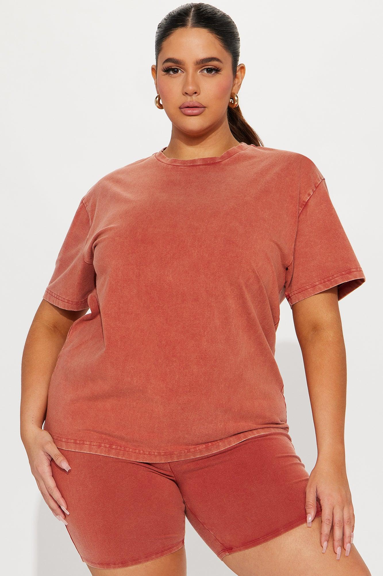 Stepping Out Mineral Wash Short Set - Rust Product Image