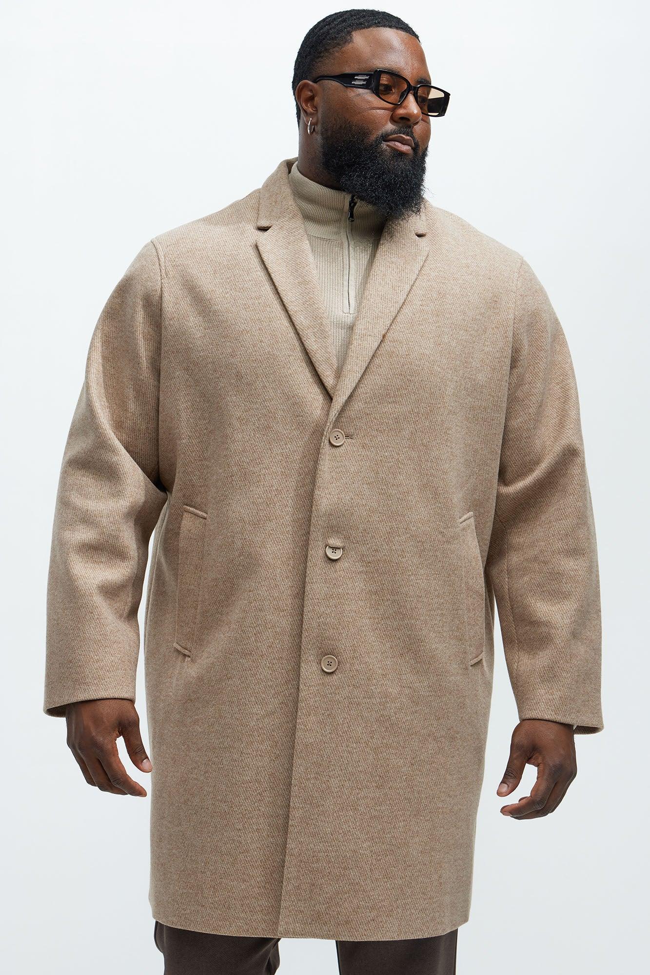 Out Of Control Wool Like Long Coat - Tan Product Image