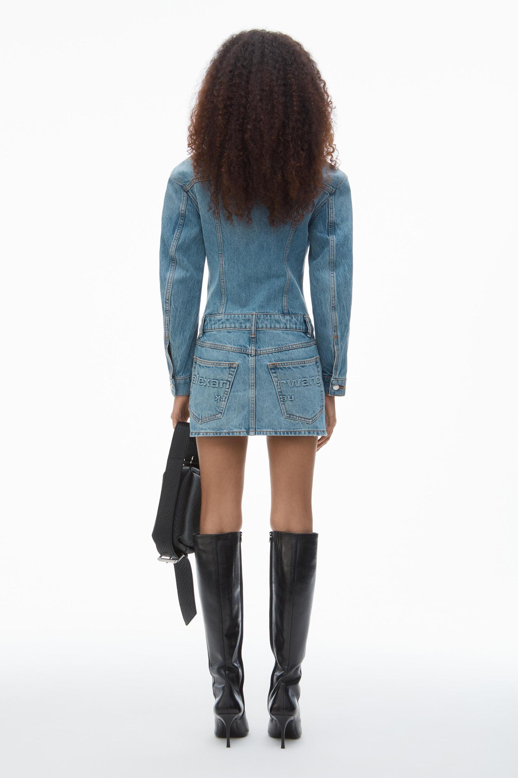 Denim Minidress In Cotton Product Image