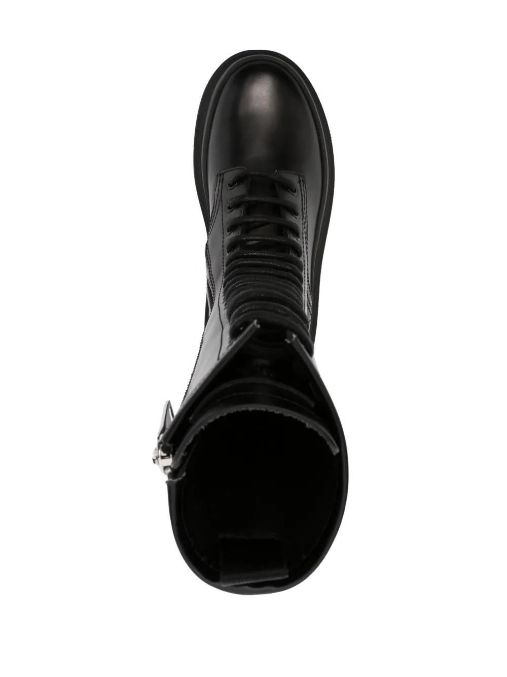 platform leather combat boots Product Image