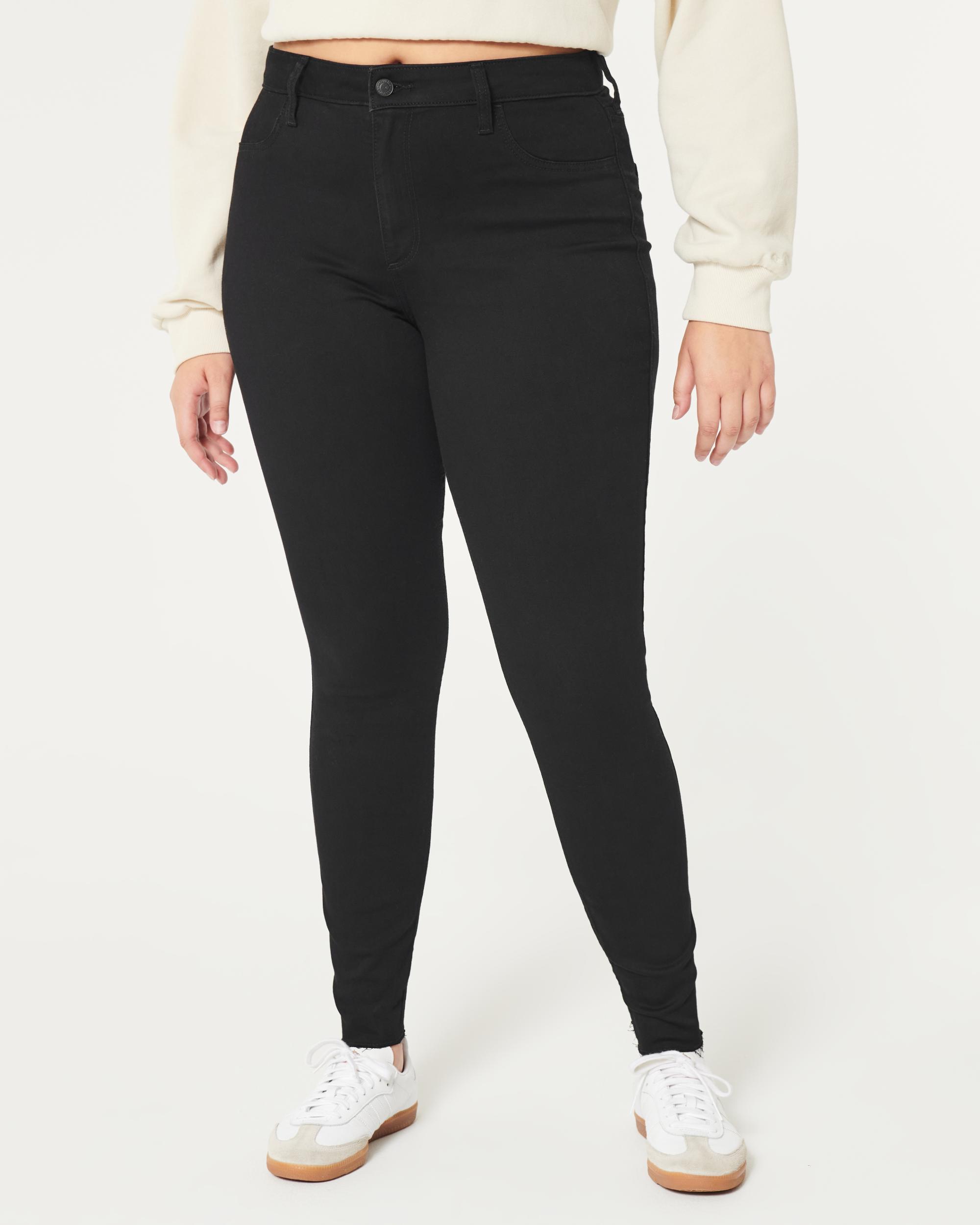 Curvy High-Rise Black Jean Leggings Product Image