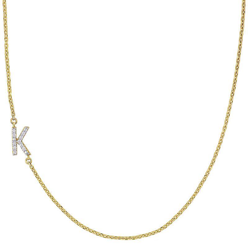 Stella Grace 14k Gold Diamond Accent Initial Necklace, Women's,  Product Image