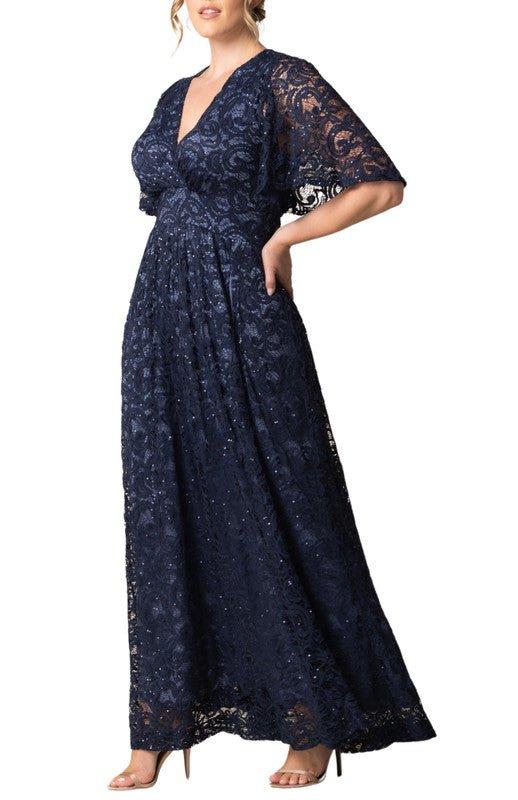Luminous Sequin Lace Long Gown - Plus Product Image