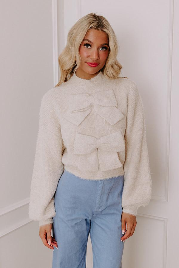 Coquette Chic Eyelash Knit Sweater Product Image