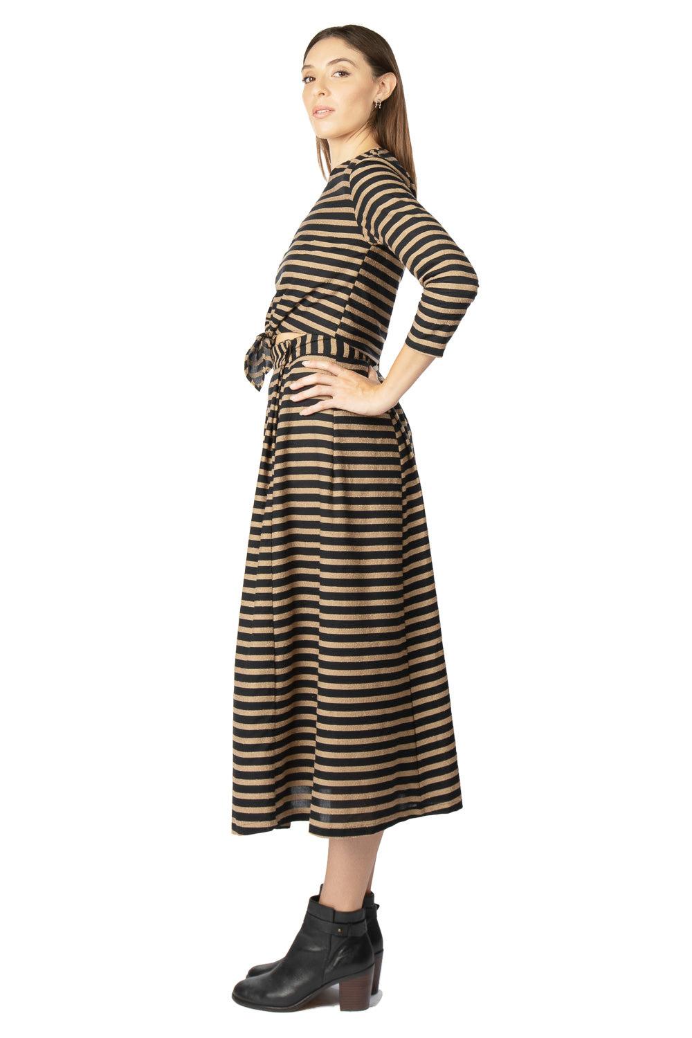 Rue Skirt in Black Stripe Product Image