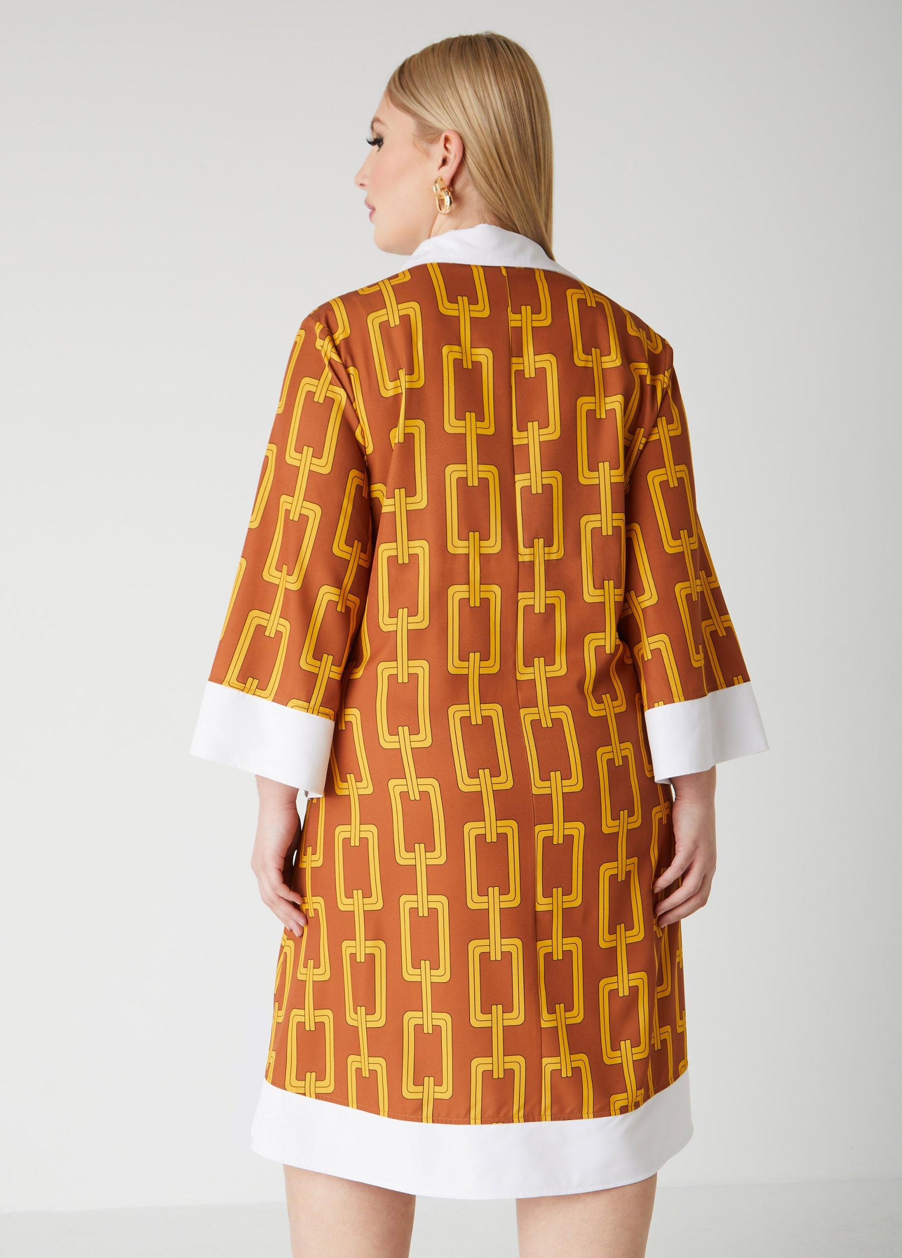 Chain Link Print Shirtdress Product Image