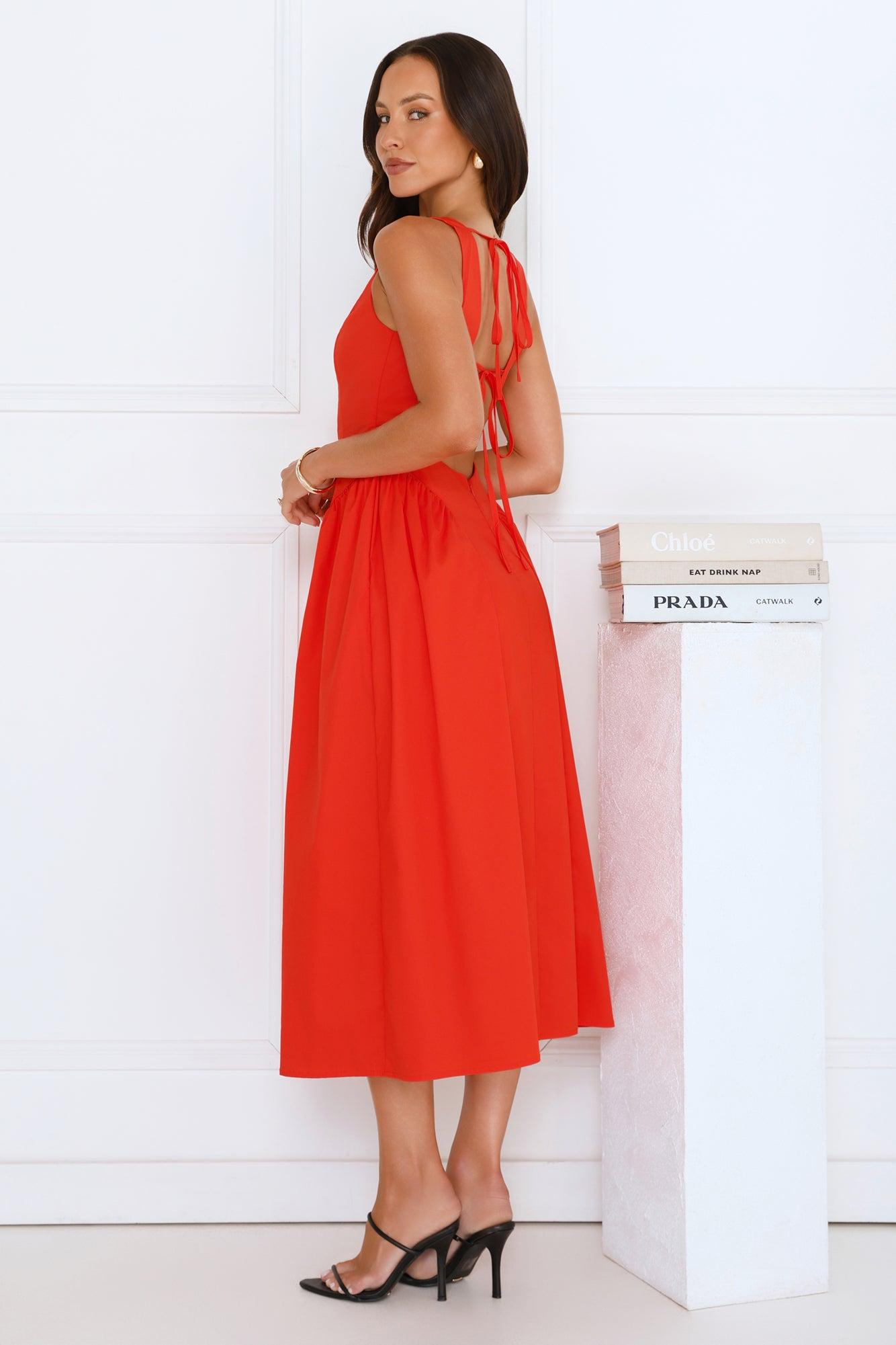 Style Spectacular Midi Dress Orange Product Image