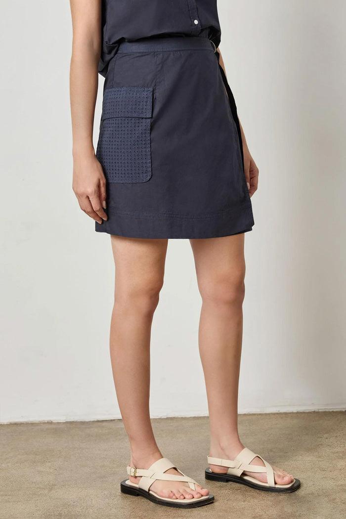 Eyelet Pocket Wrap Skirt Product Image