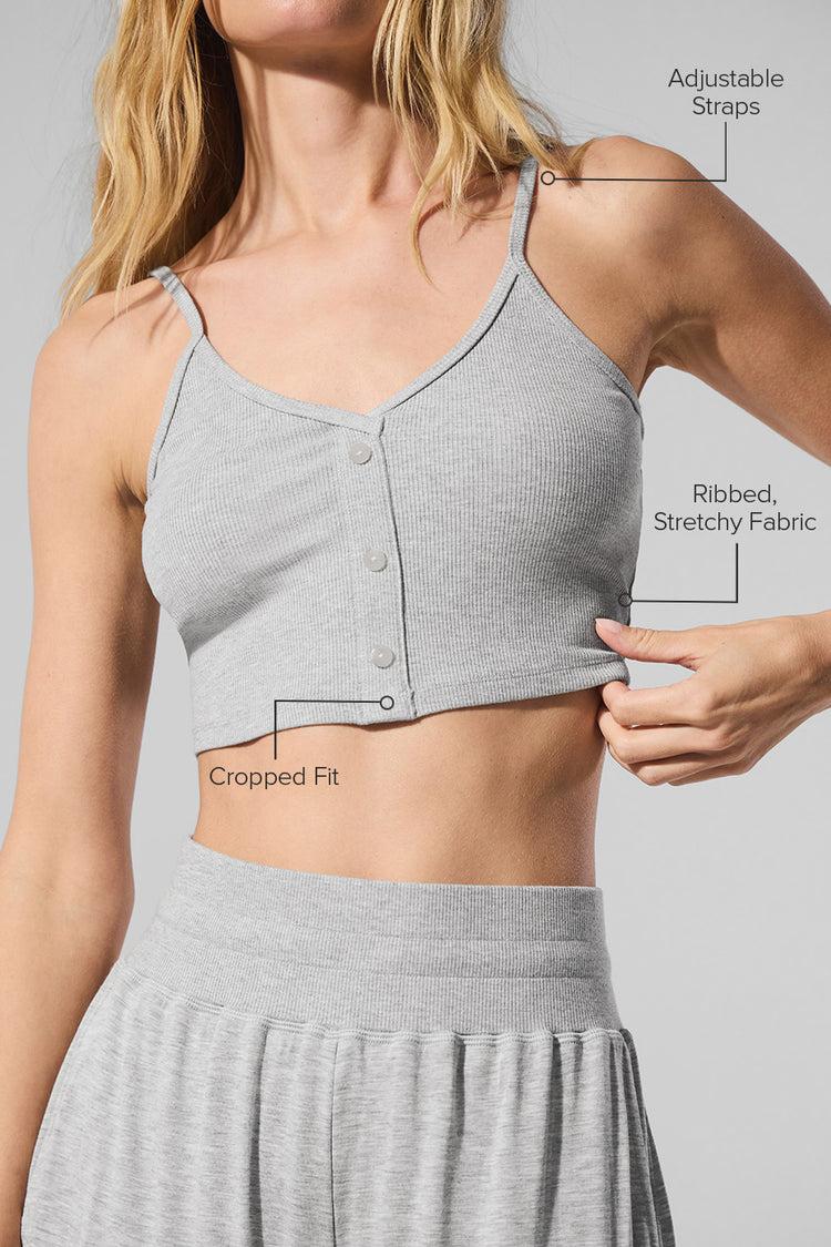 Ribbed Delicate Lounge Tank - Athletic Heather Grey Product Image