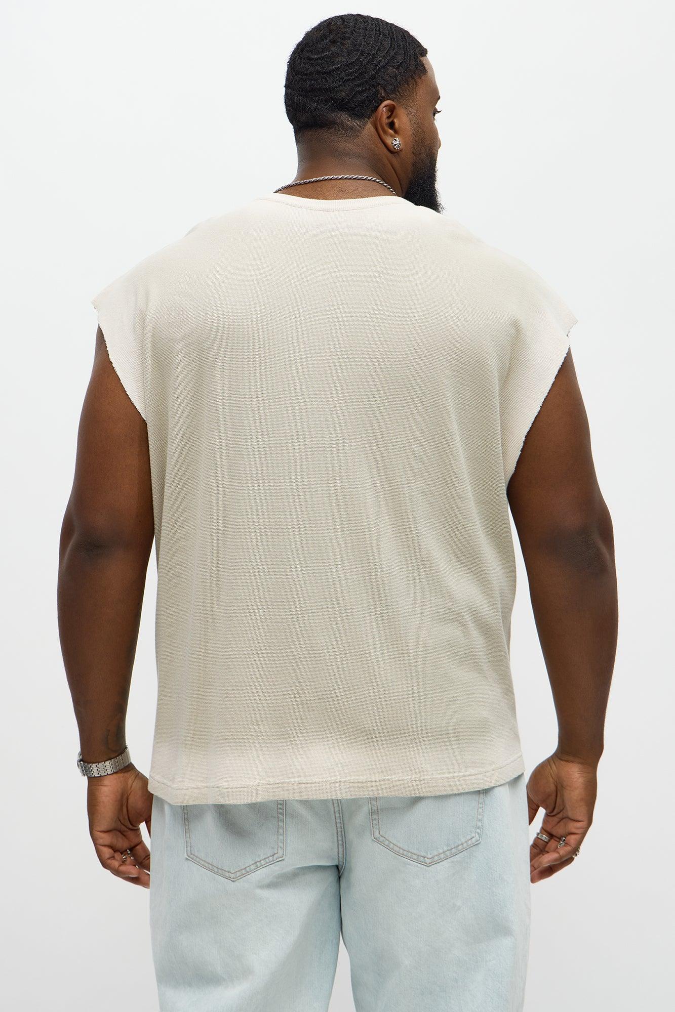 Relaxed Washed Muscle Tank - Grey Male Product Image