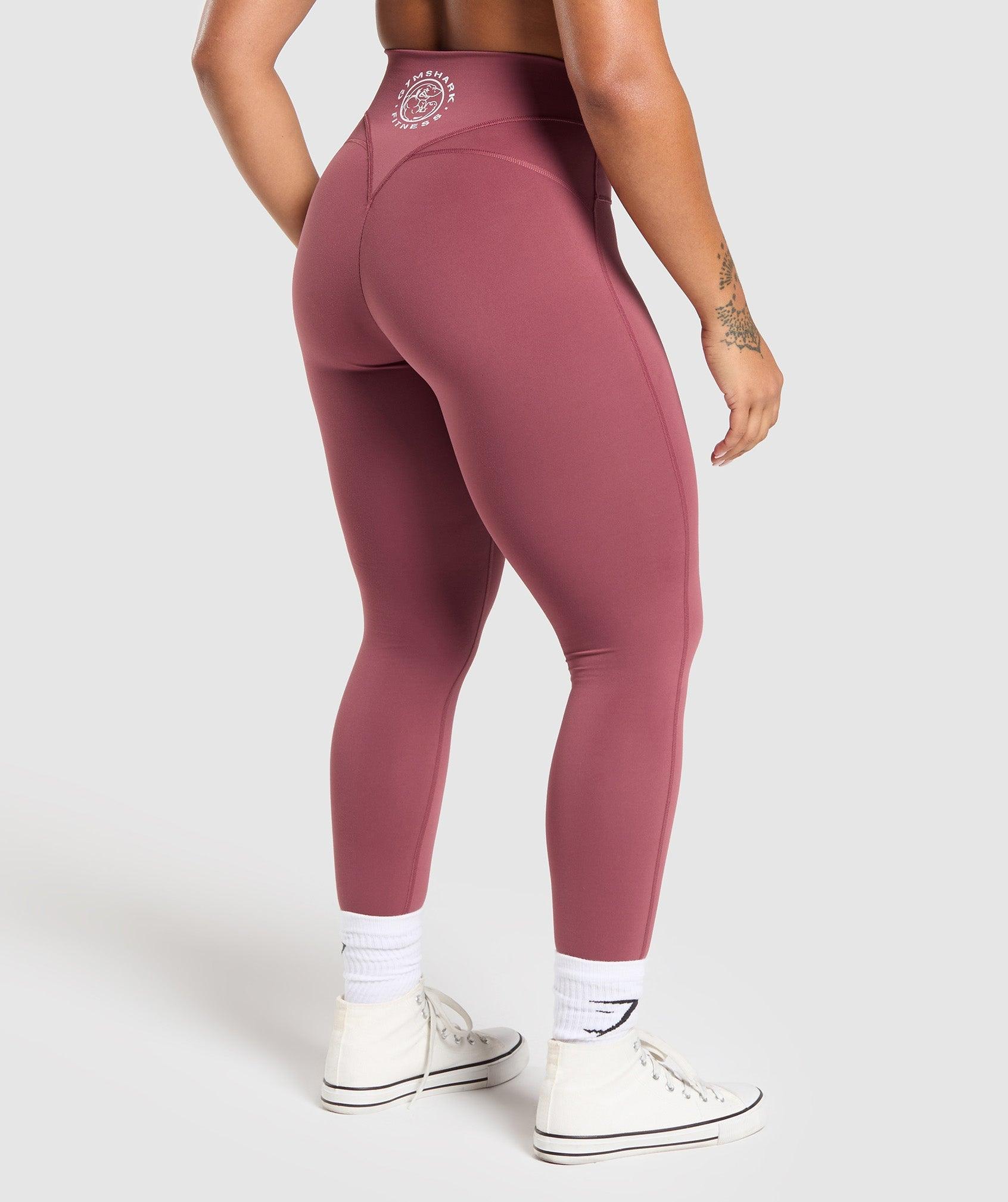 Gymshark Legacy Logo Leggings - Washed Berry Pink Female Product Image