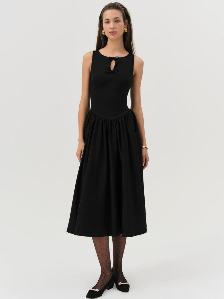 Anika Midi Dress — Black Product Image