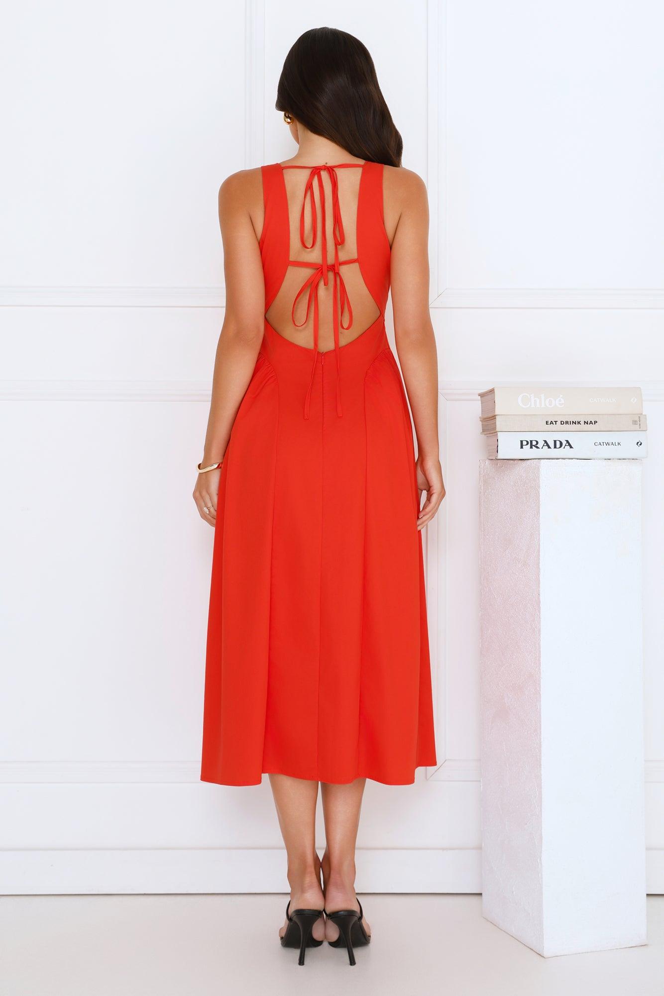 Style Spectacular Midi Dress Orange Product Image