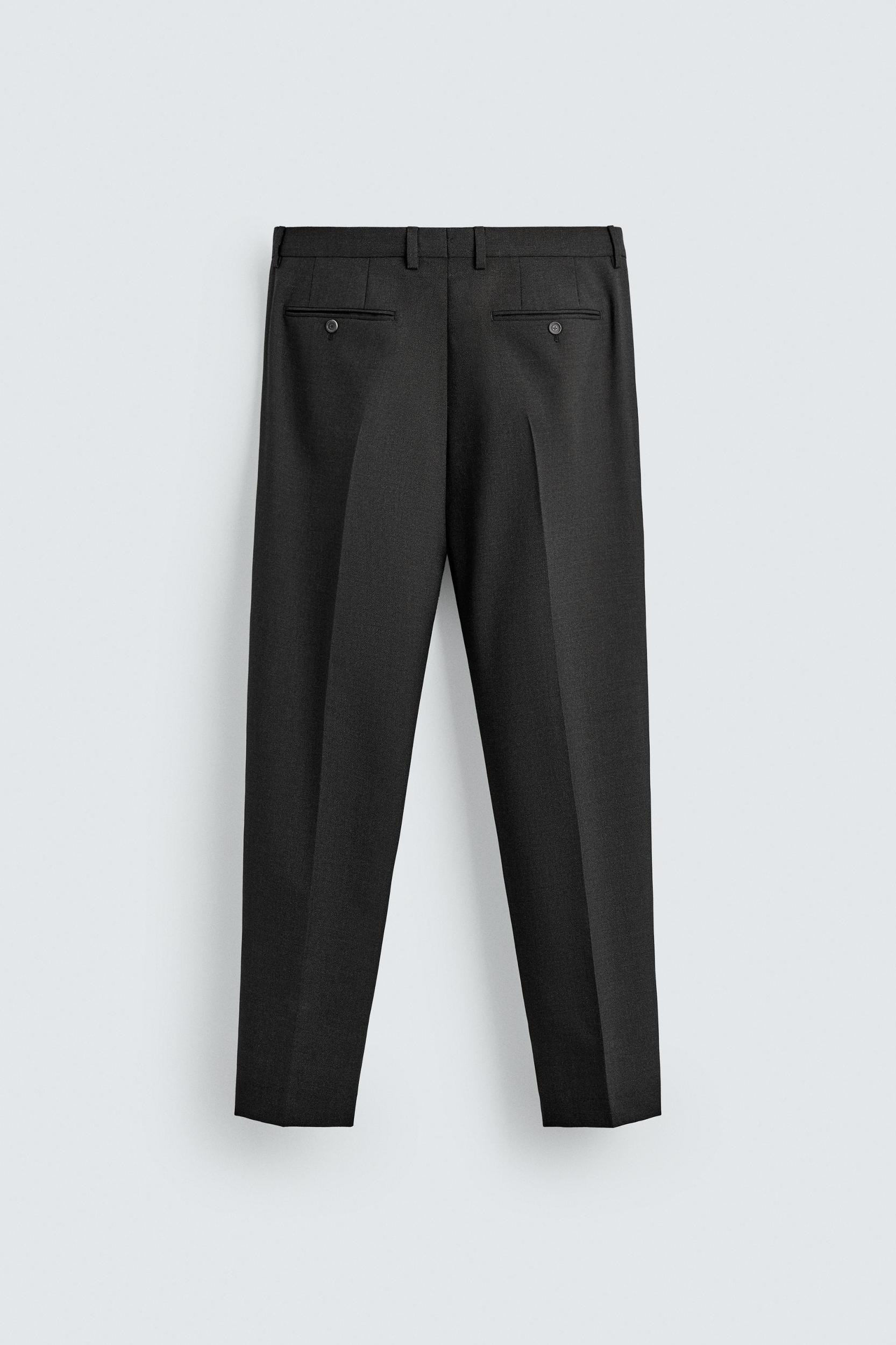 100% WOOL REGULAR FIT SUIT PANTS Product Image