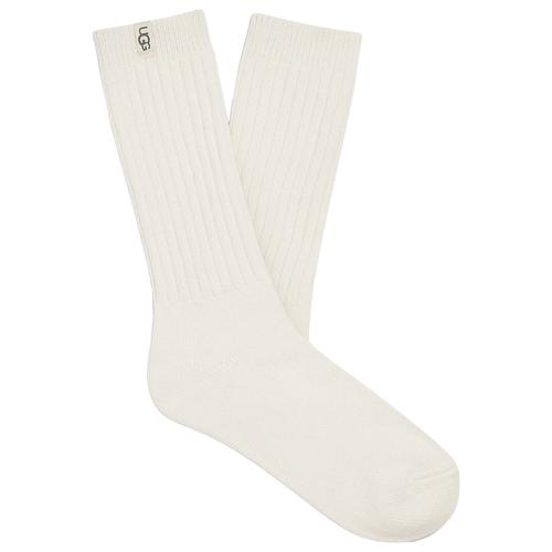 UGG Womens UGG Rib Knit Slouchy Crew Socks - Womens Grey/Black Product Image