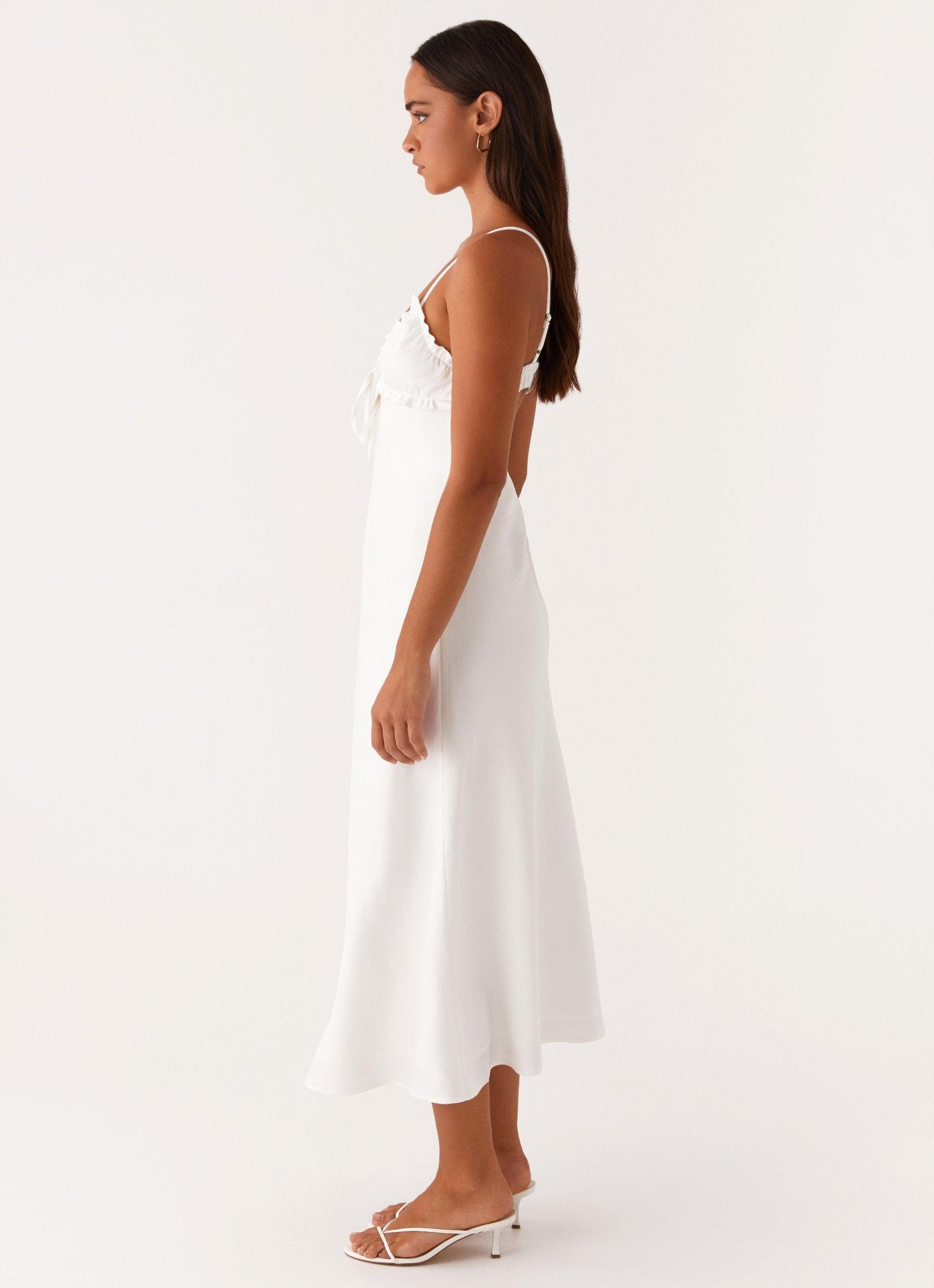 Take Note Midi Dress - White Product Image