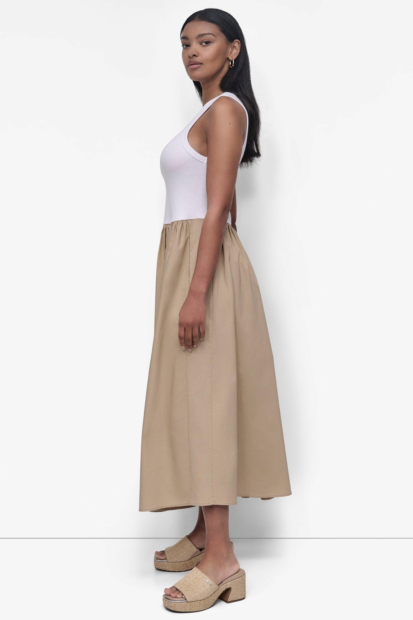 MIXED MEDIA MIDI TANK DRESS Product Image