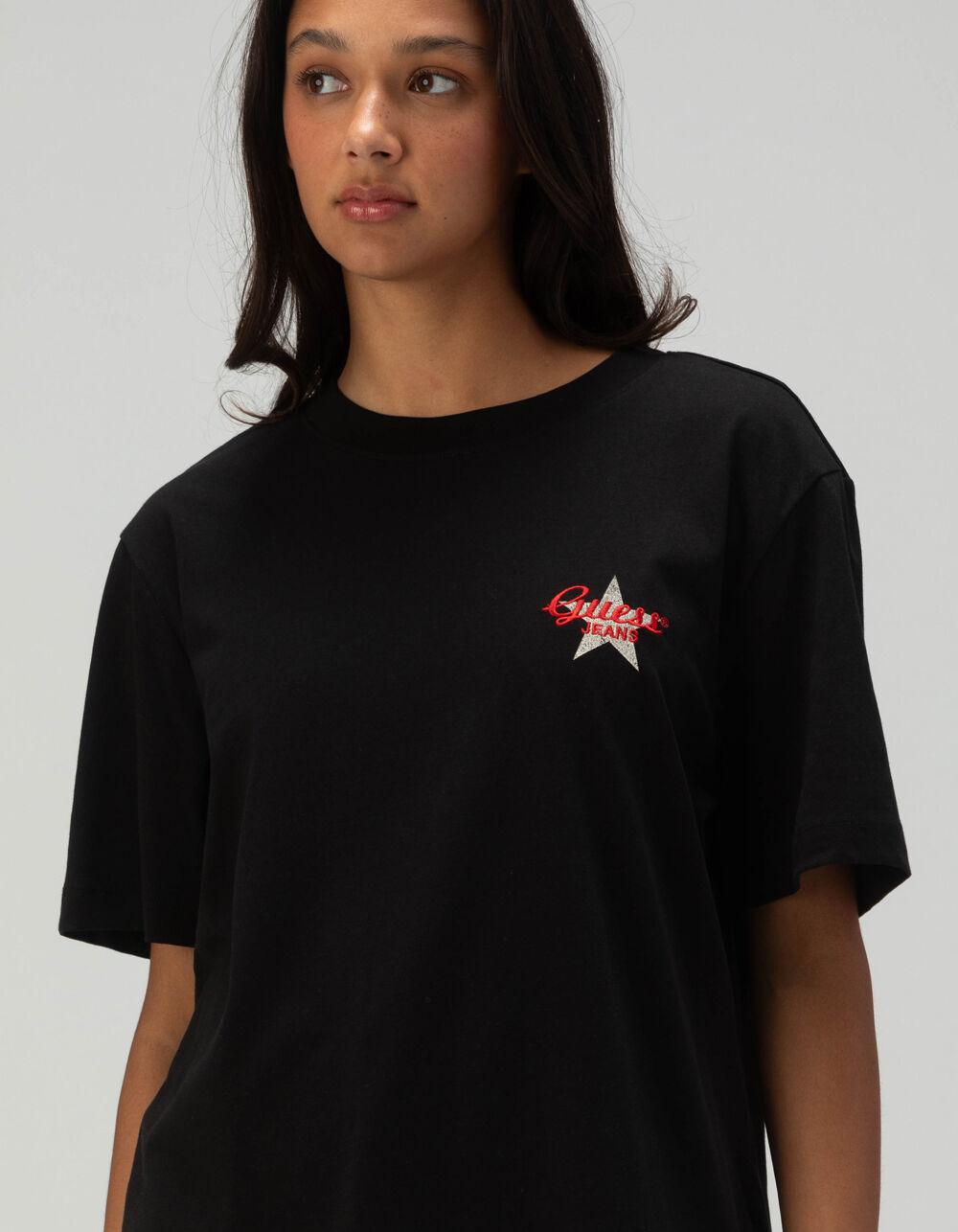 GUESS Star Logo Womens Oversized Tee - BLACK Product Image