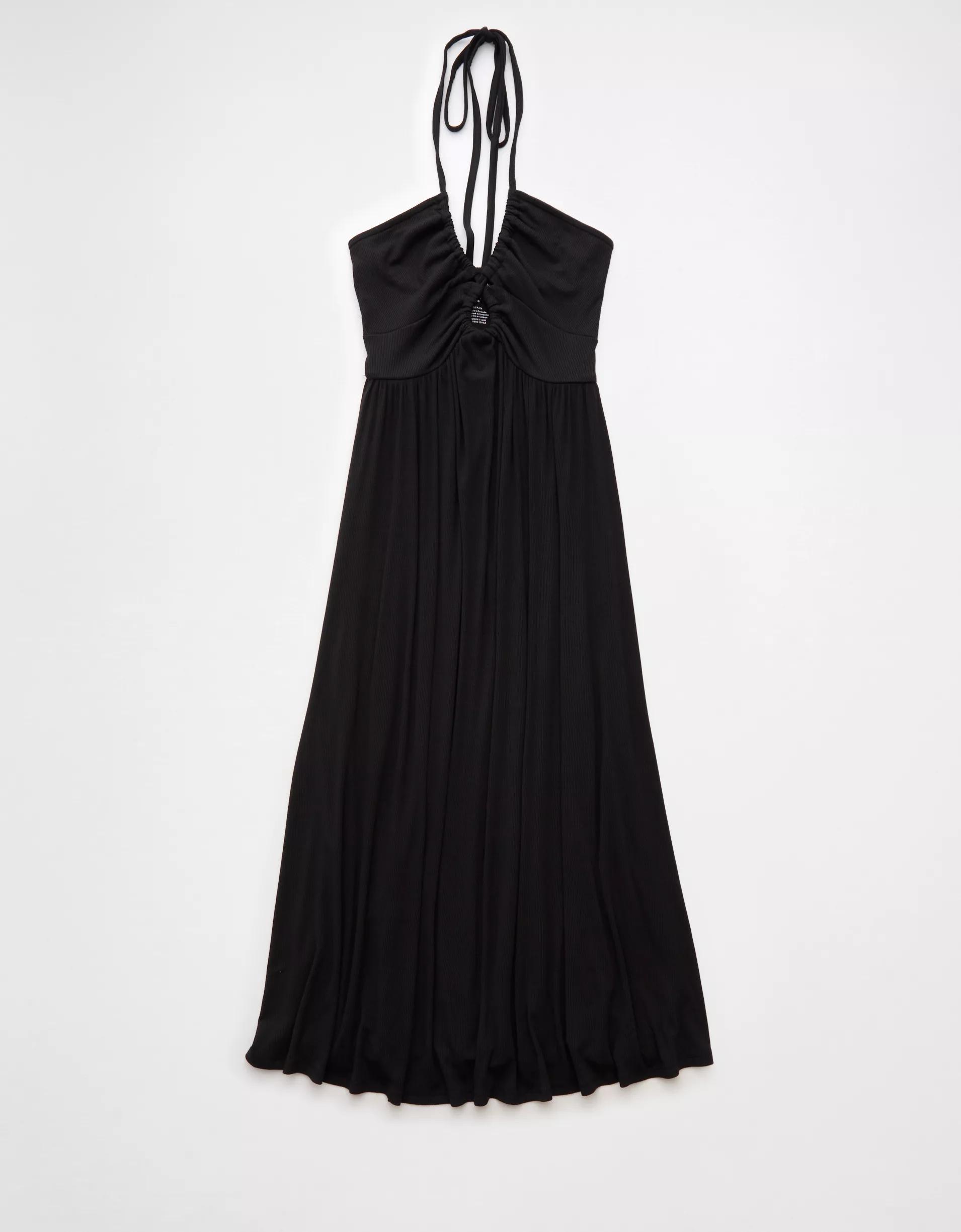 AE Soft & Sexy Keyhole Halter Midi Dress Product Image