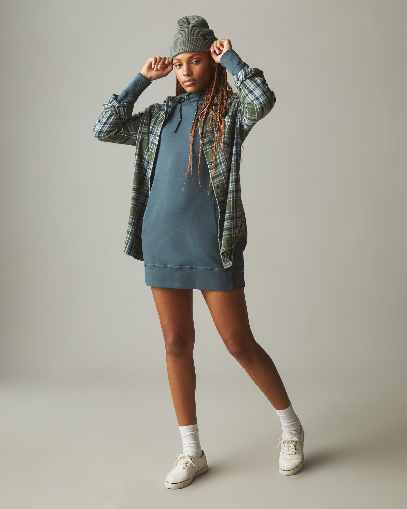 Women's Hoodie Dress - Vintage Indigo Product Image