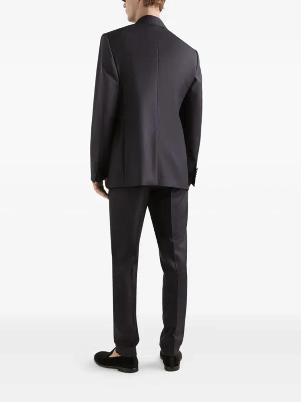 DOLCE & GABBANA Brown Single-breasted Jacket With Peak Revers In Wool Man In Green Product Image