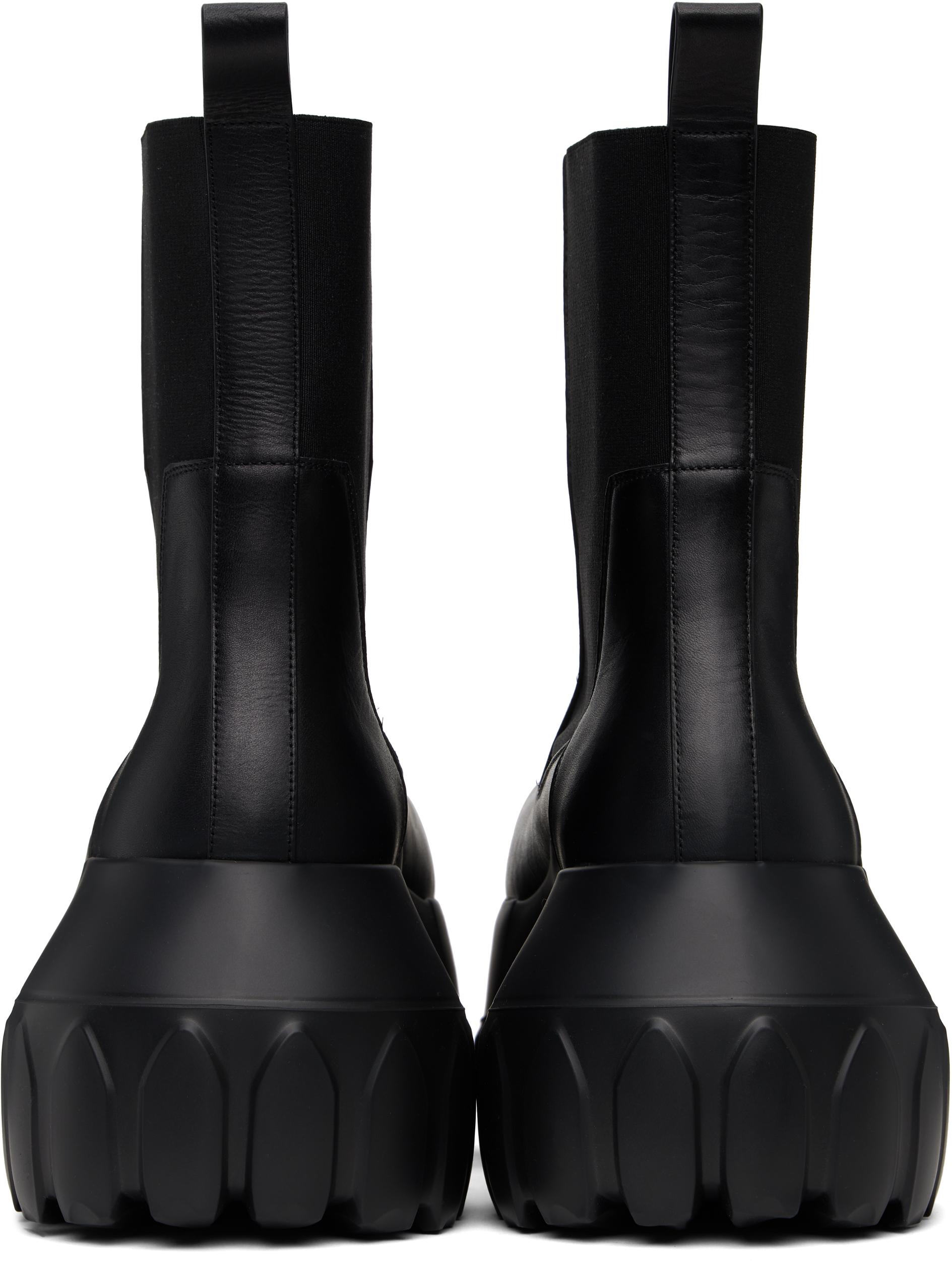 Black Hollywood Beatle Mega Tractor Chelsea Boots Product Image