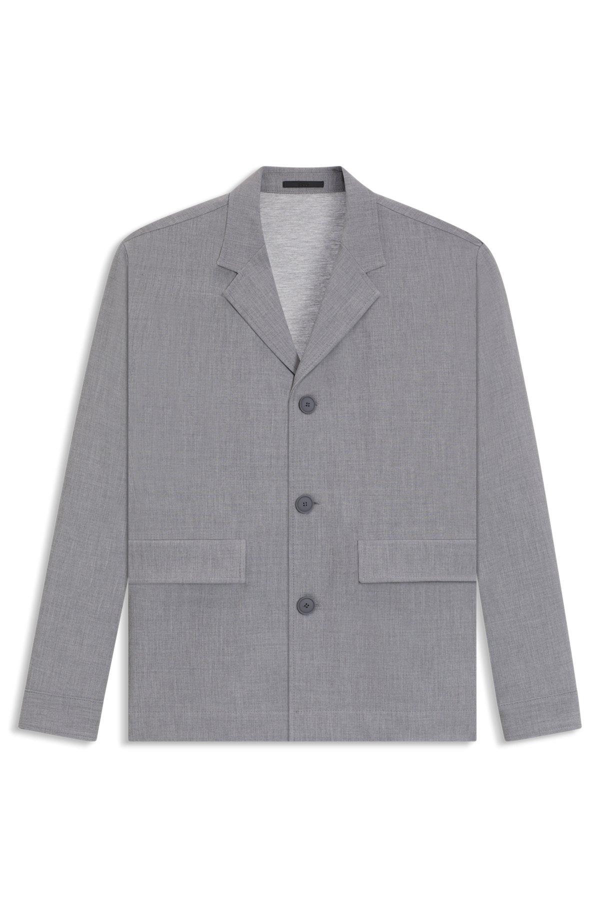 Relaxed-fit jacket in bonded stretch fabric Product Image