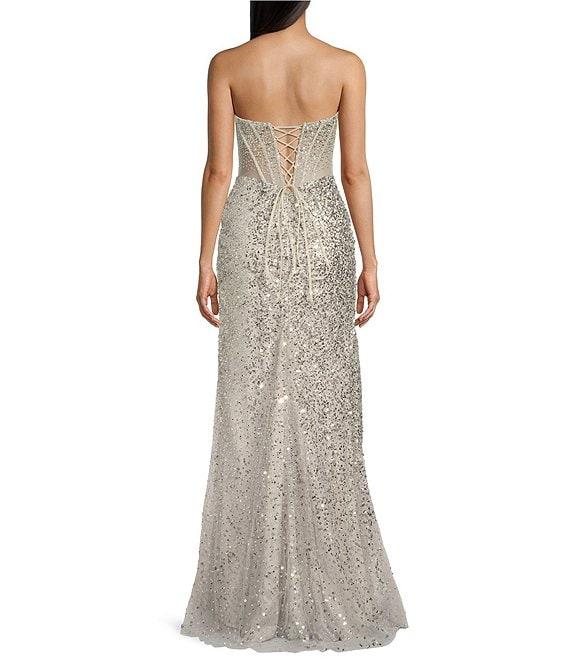 GB Social Allover Sequin Beaded Corset Dress Product Image