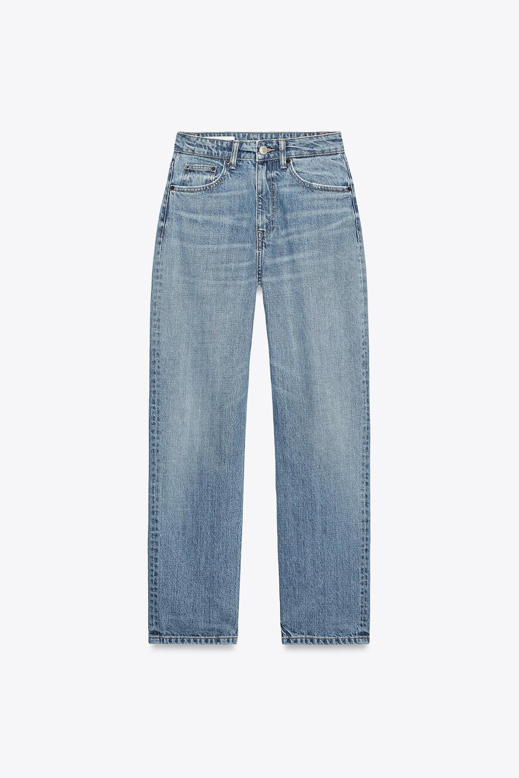 HI-RISE RIPPED MOM FIT JEANS Product Image